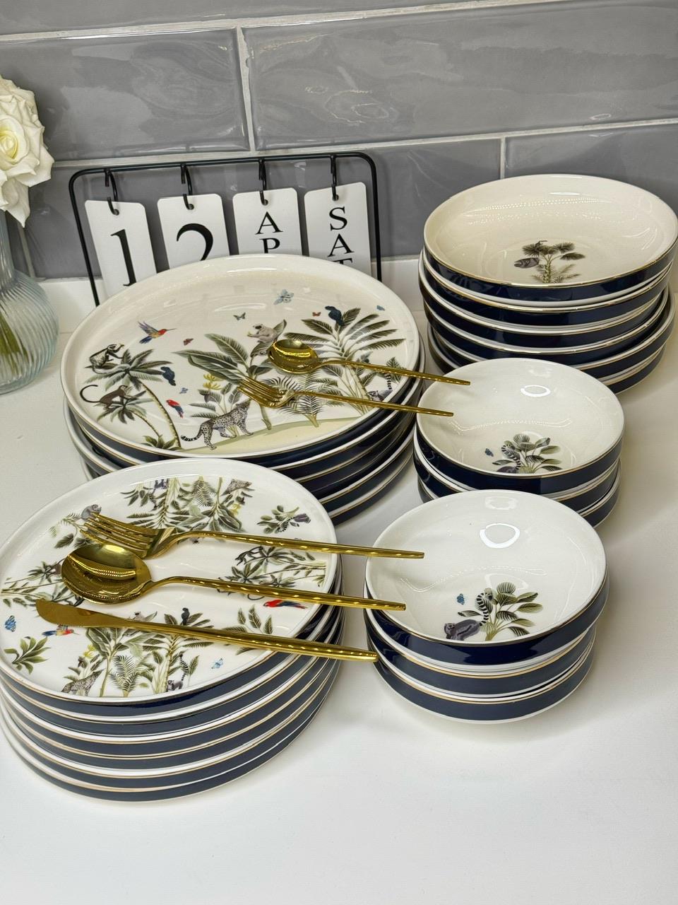 Safari 24 Parça 6 Kişilik Yemek takımı