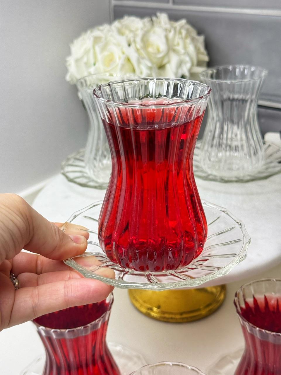 Plato 6 Kişilik 12 Parça Çay Takımı