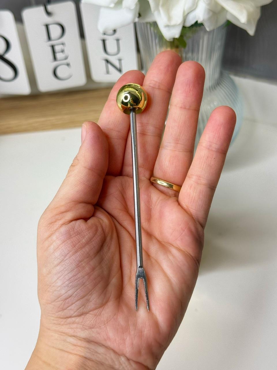 Kenzo Bunney Model Meyve / Kokteyl Çatalı Gold