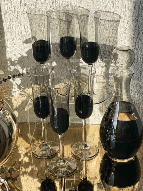 6lı Black Büyük Boy Kadeh