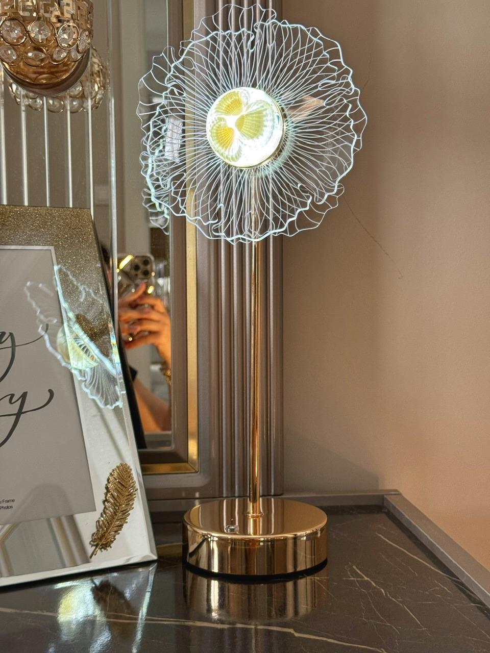 Nevra Büyük Boy Gold Dokunmatik Led