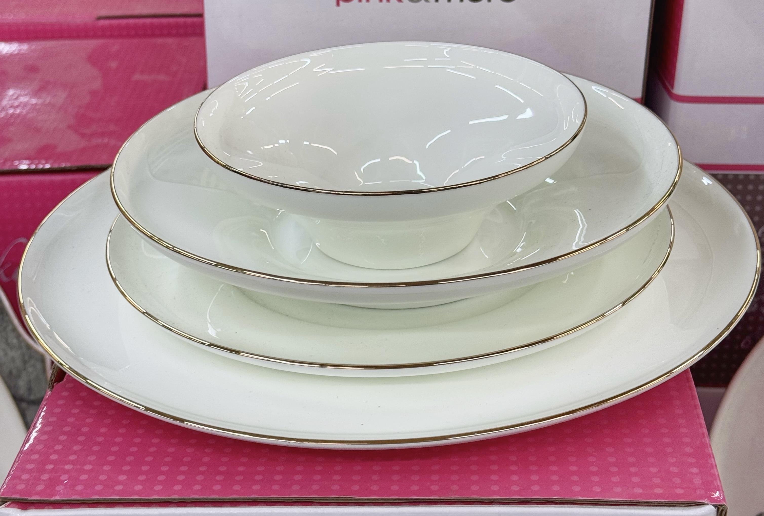 Alicia 24 Parça 6 Kişilik Porselen Yemek Takımı