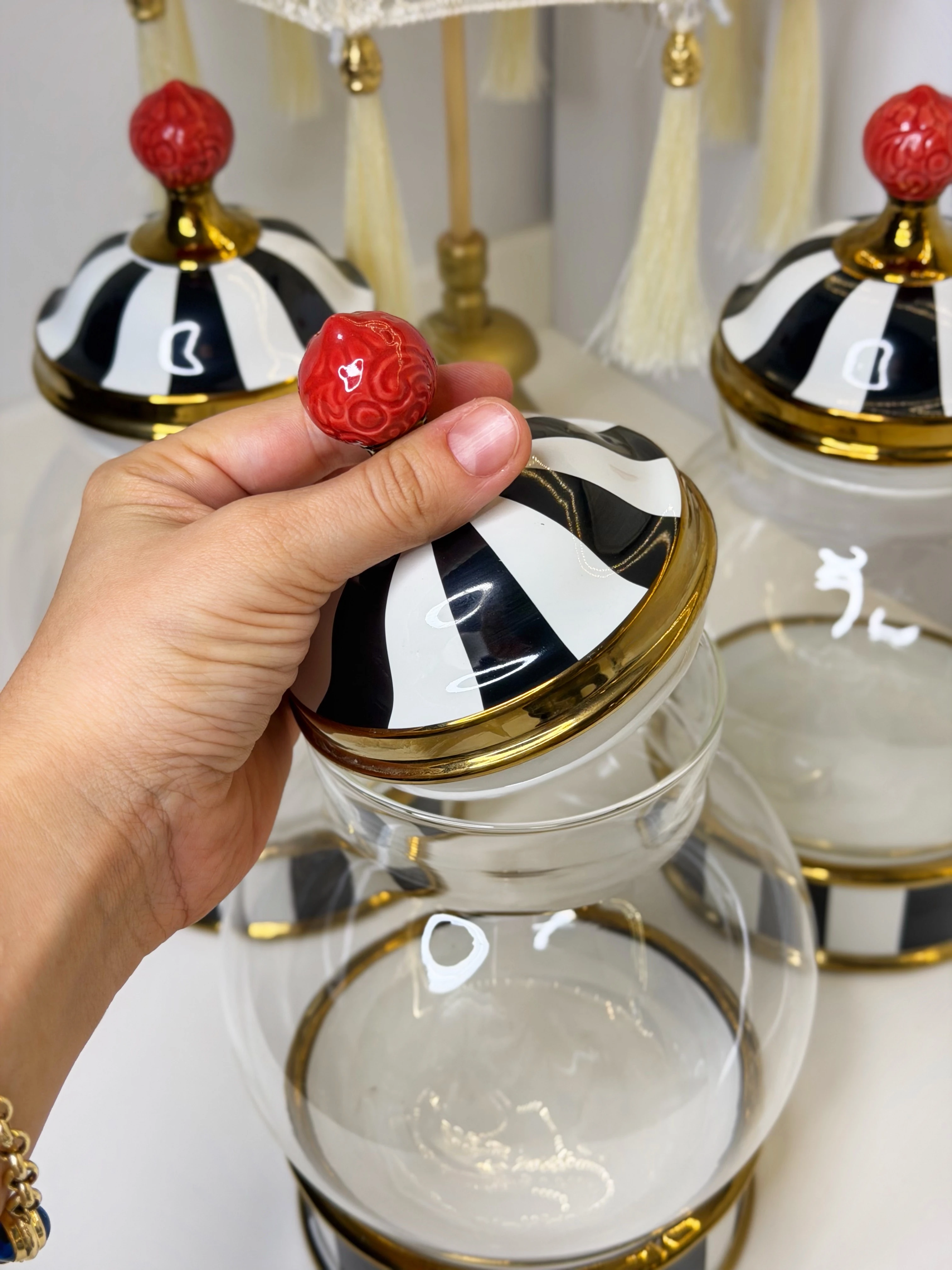 Etro 3 Lü Cam Kavanoz Seti