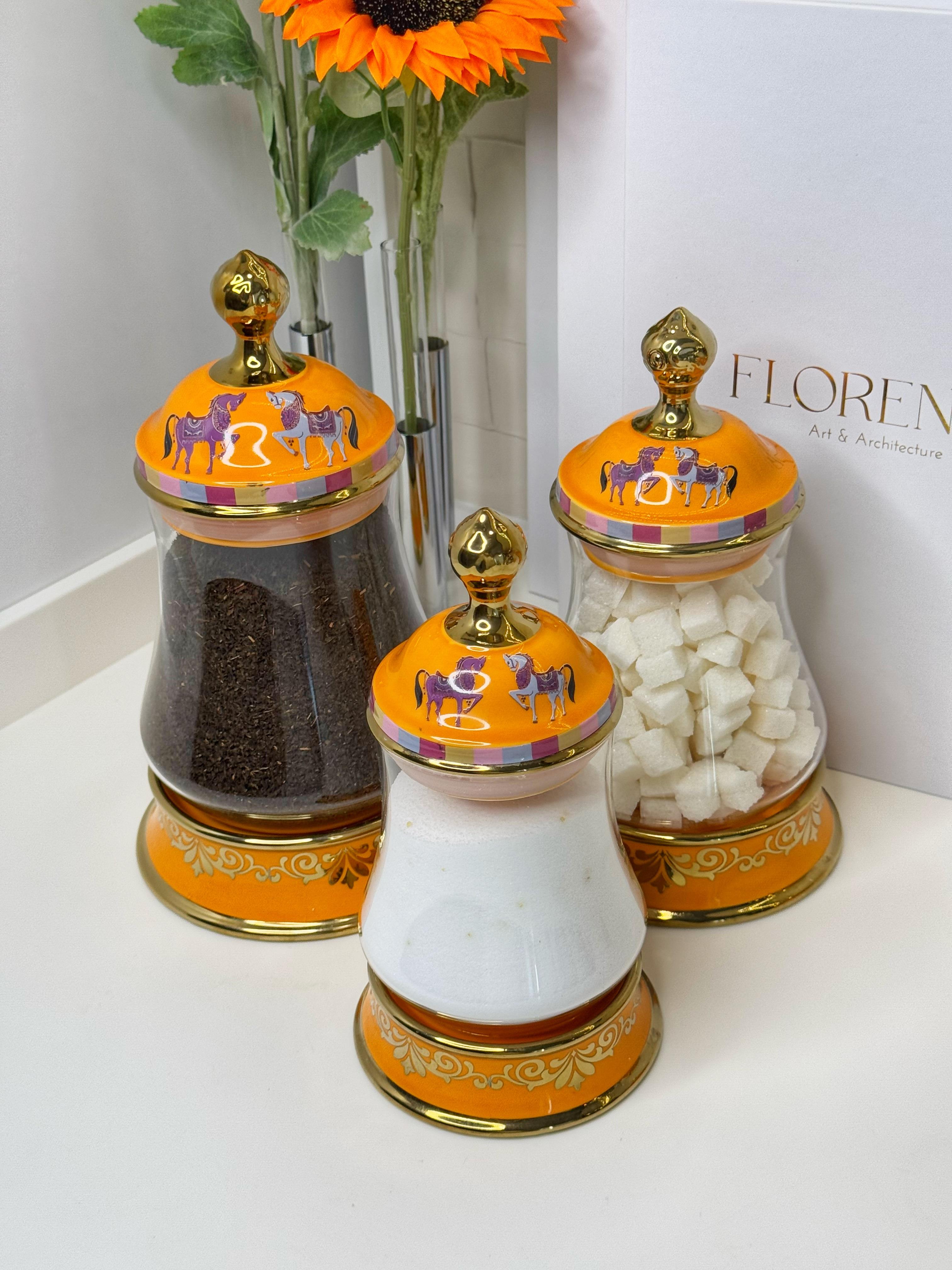 Hrms 3 Lü Çay / Şeker Kavanozu (L)