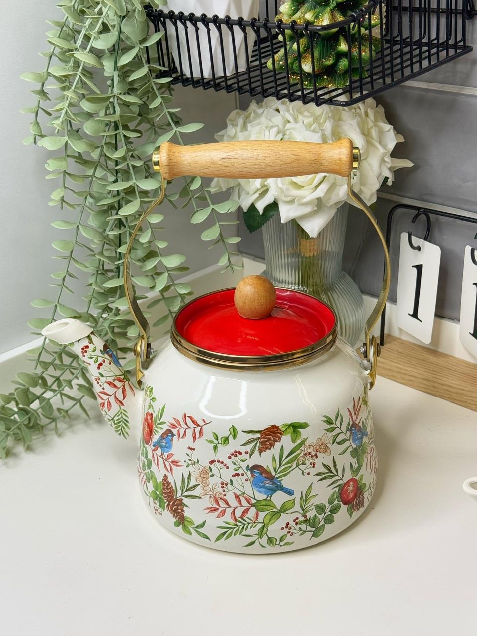 Mia Nar Model Emaye Çaydanlık