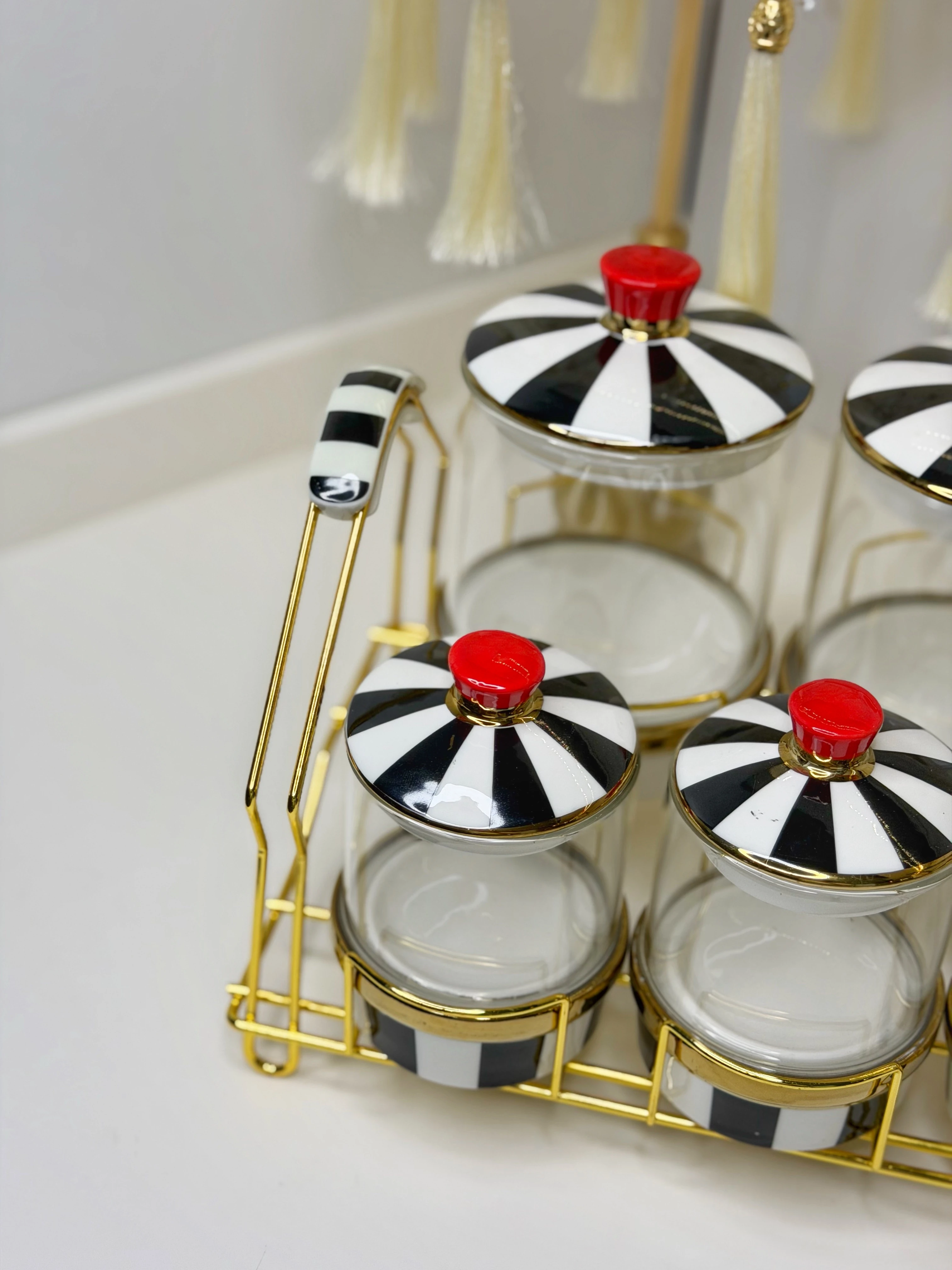 Dega Gold Standlı 7'Li Lüx Baharat Seti 