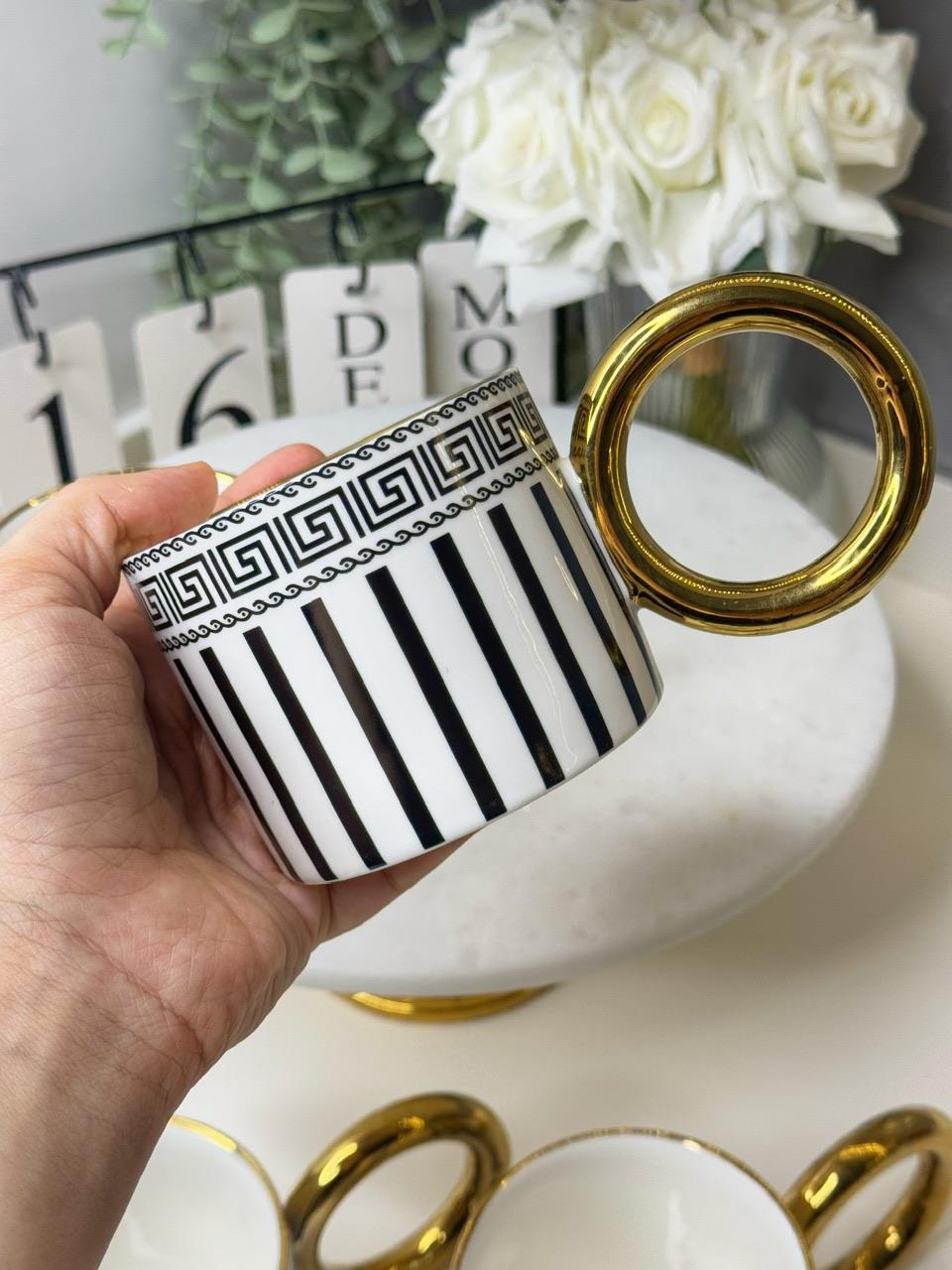 Lion 6 Kişilik Porselen Kupa Seti