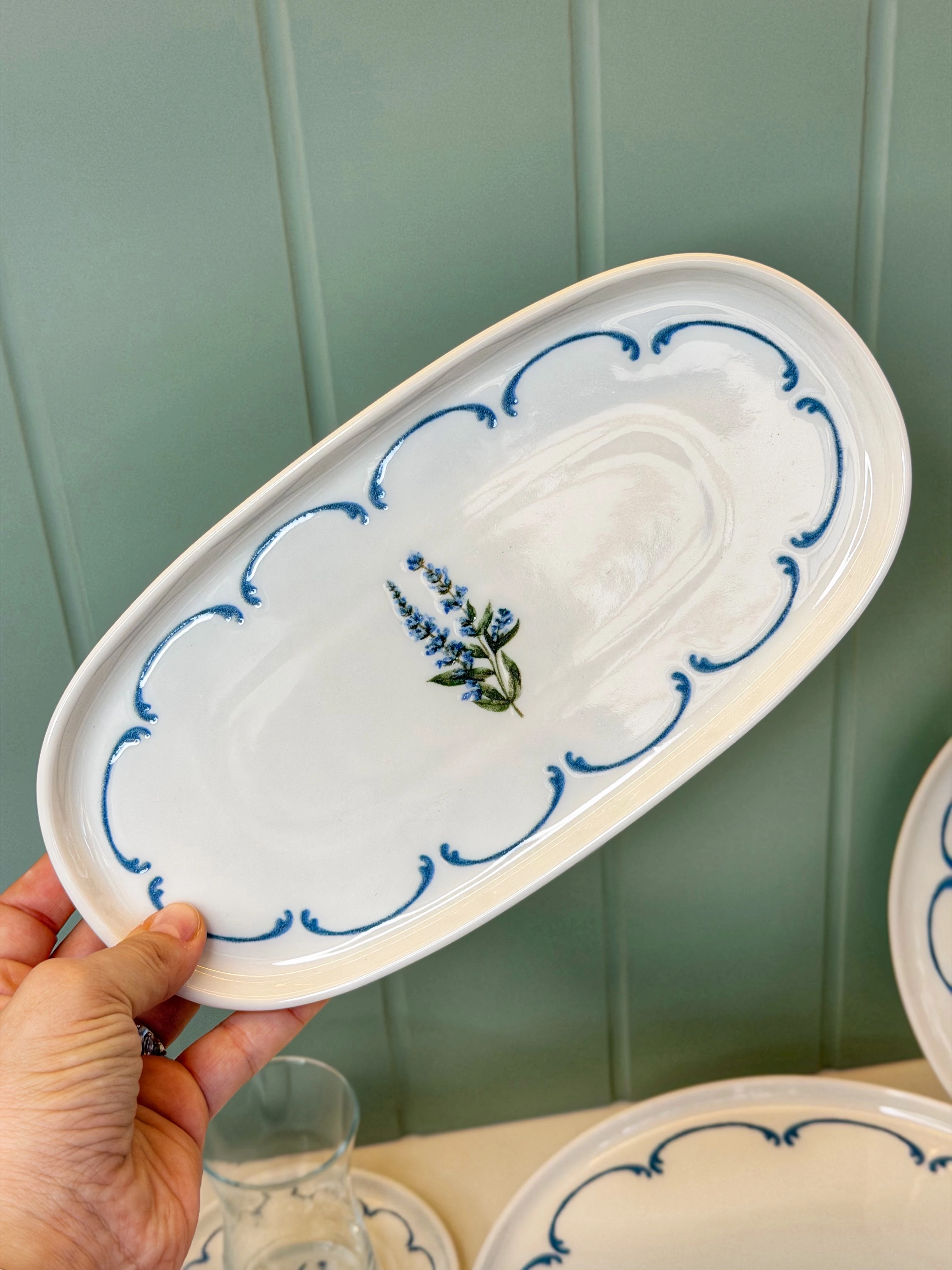 Okaliptus 29 Parça 6 Kişilik Porselen Kahvaltı Takımı 