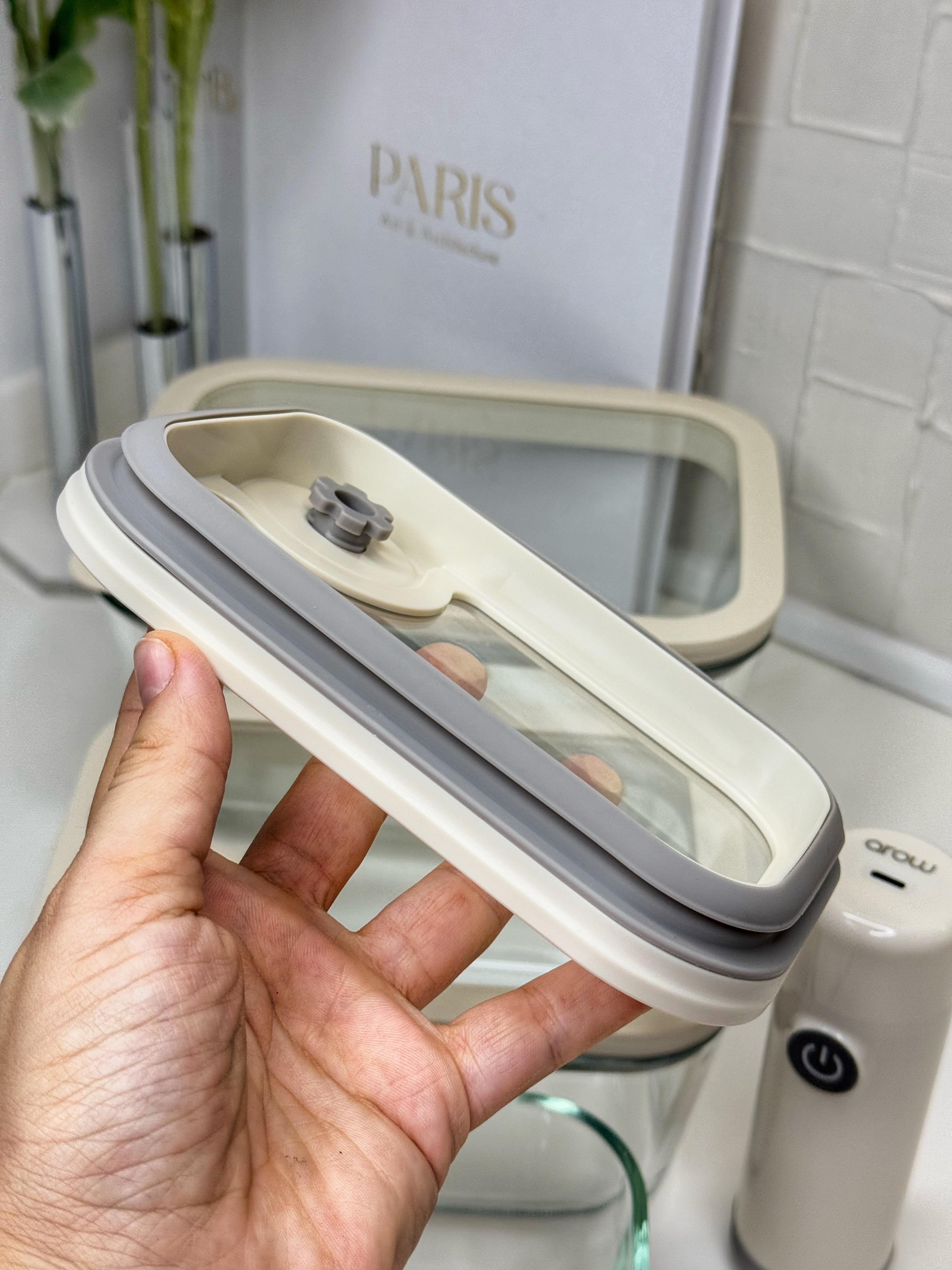 Newness 7 Parça Vakum Aparatlı Cam Saklama Kabı