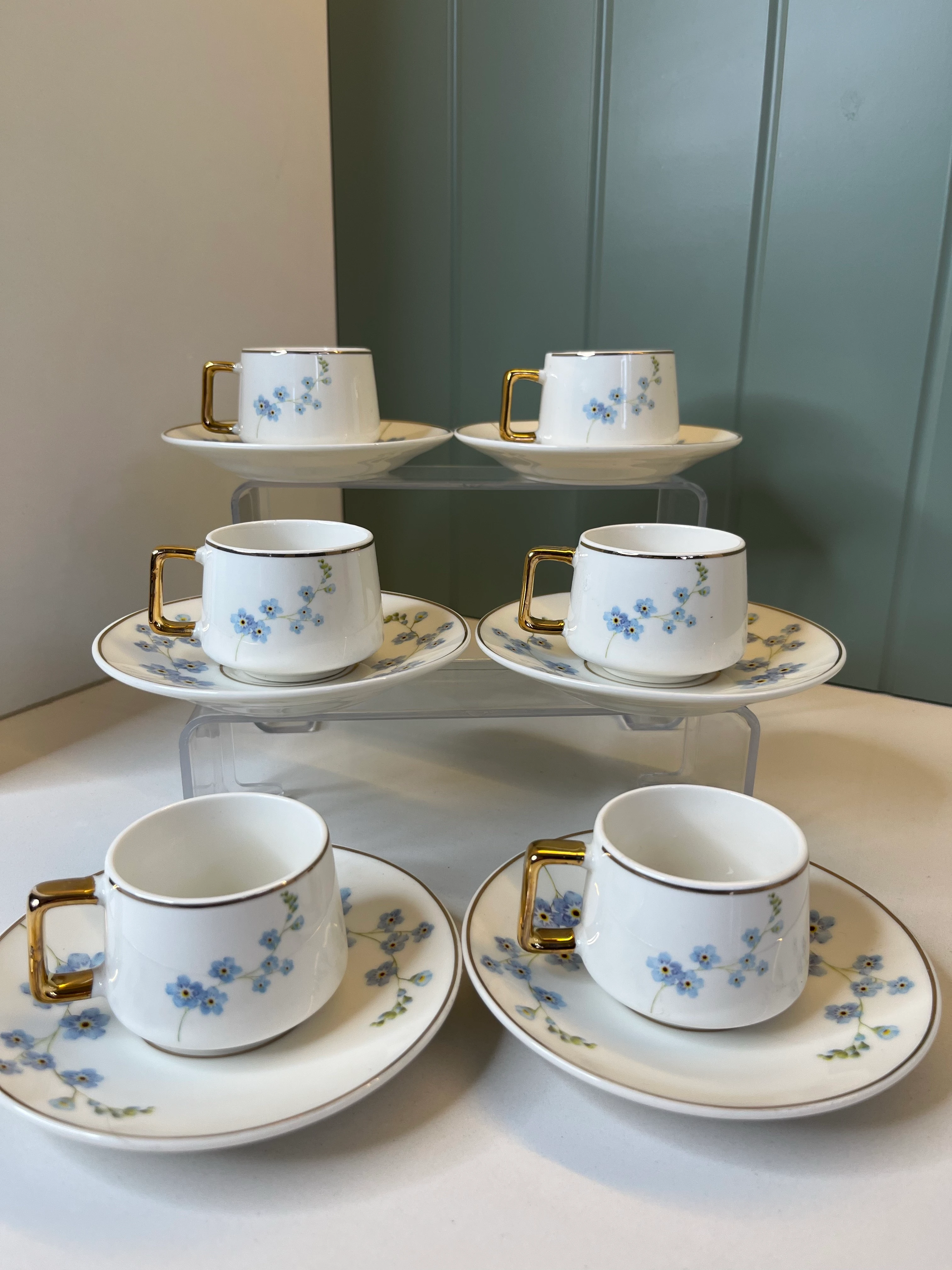 Hazel 6 Kişilik Porselen Kahve Fincanı