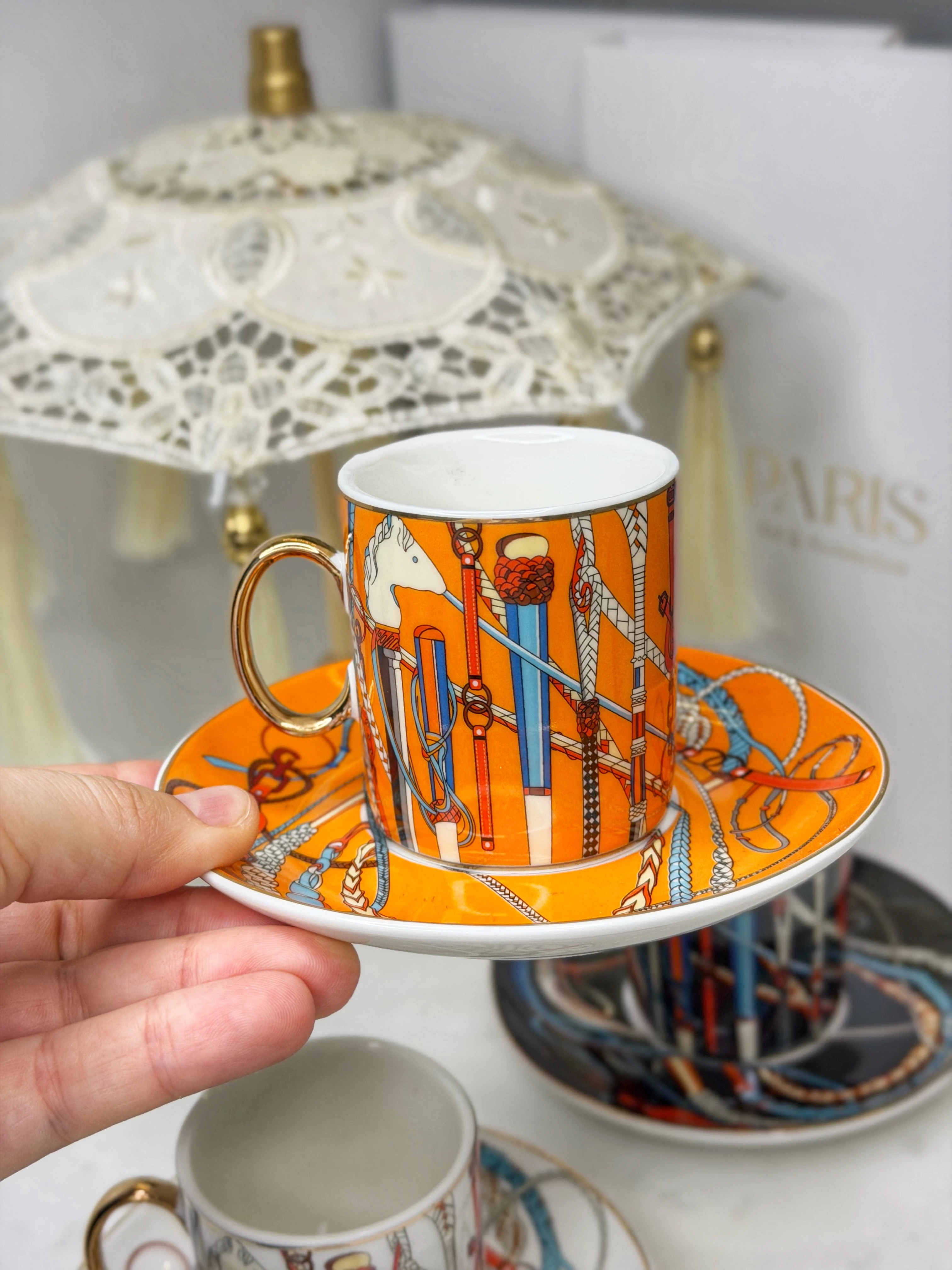 Hrms 6 Kişilik Porselen Türk Kahvesi Fincanı