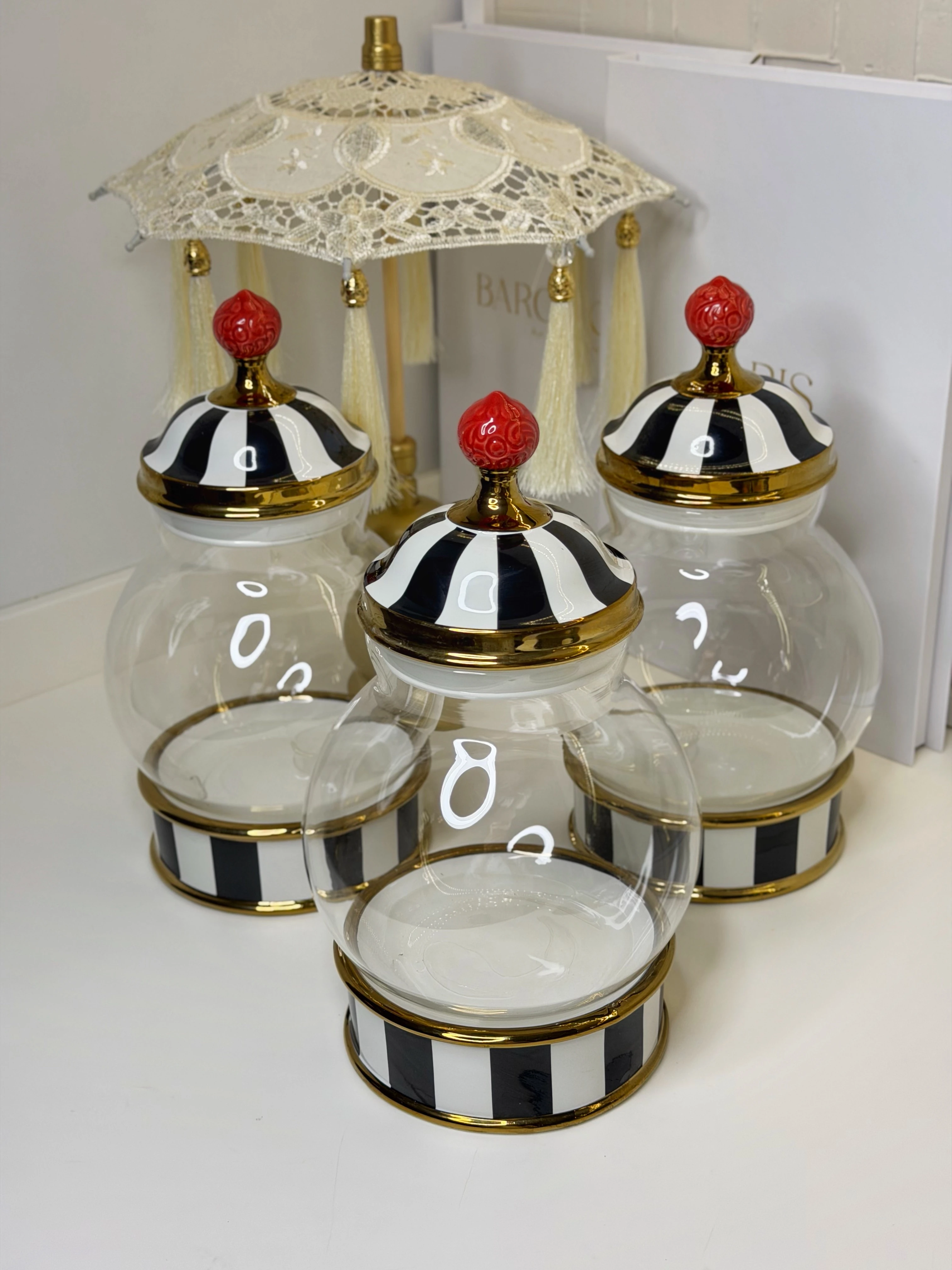 Etro 3 Lü Cam Kavanoz Seti