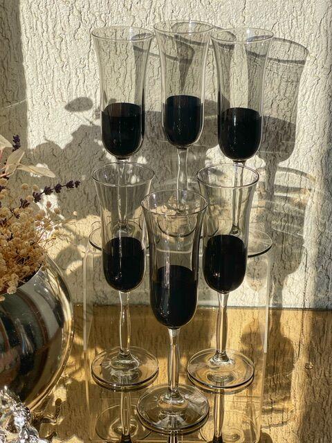 6lı Black Büyük Boy Kadeh