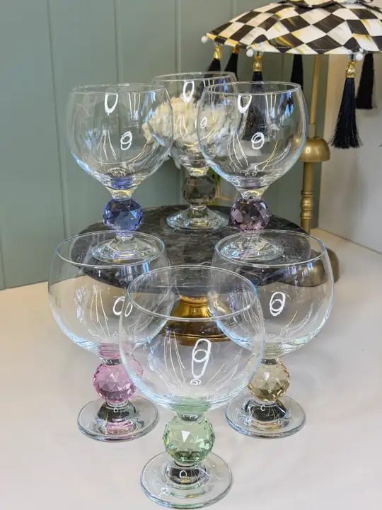 6 Lı Kristal Ayaklı Cup / Kase