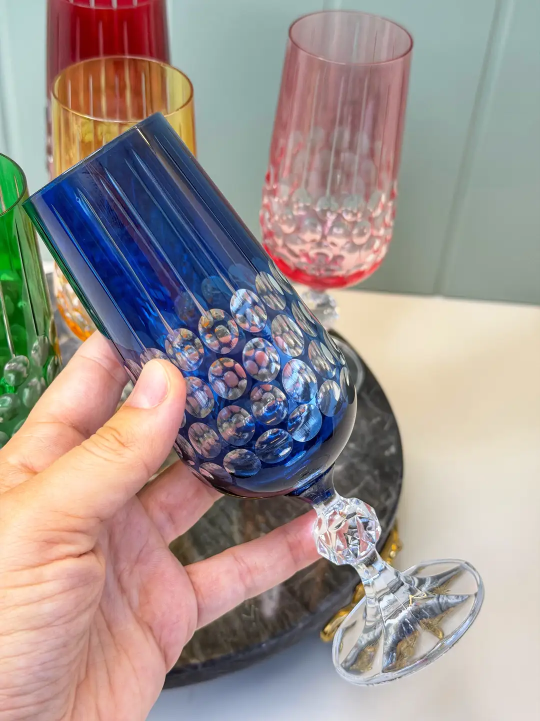 6lı Bohemia Kristal Sterna Bardak Lirda - Görsel 3
