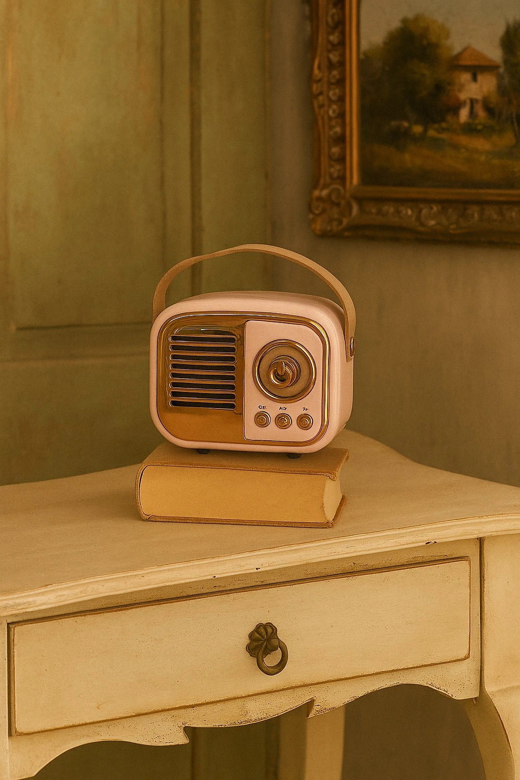 Vintage Pembe Hoparlör