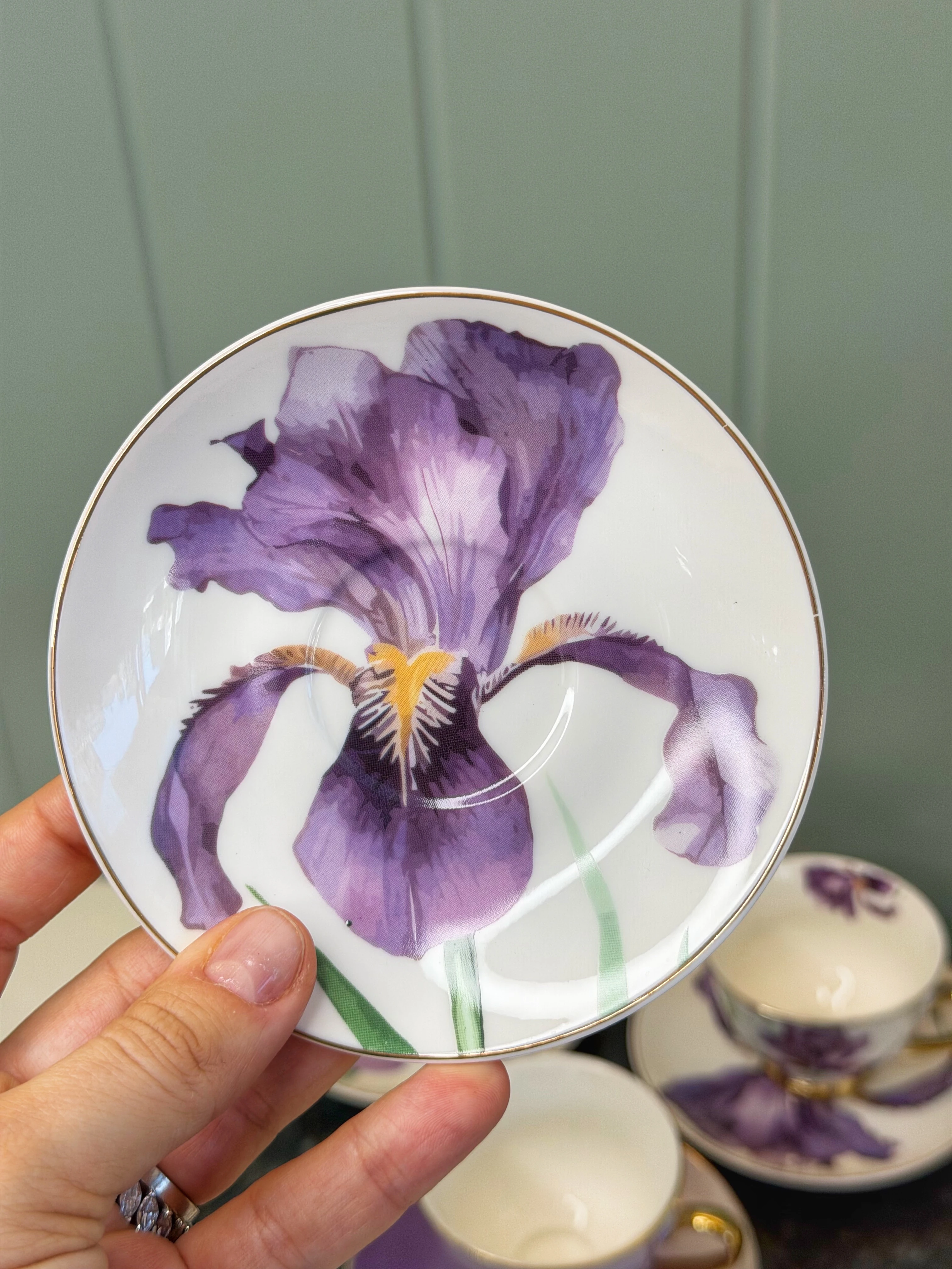 Haitun 6 Kişilik Porselen Türk Kahvesi Fincanı Mor