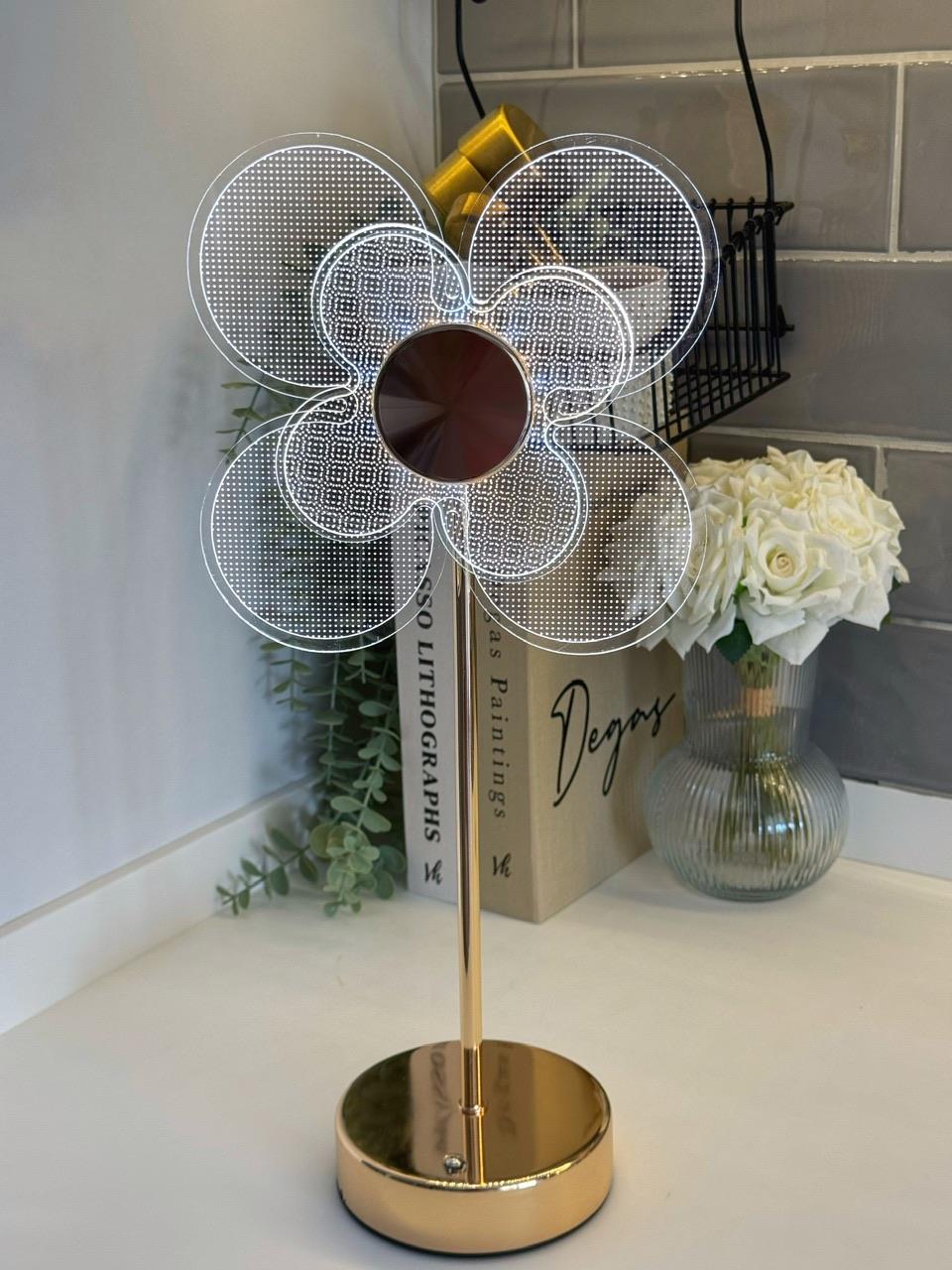 Yonca Büyük Boy Gold Dokunmatik Led