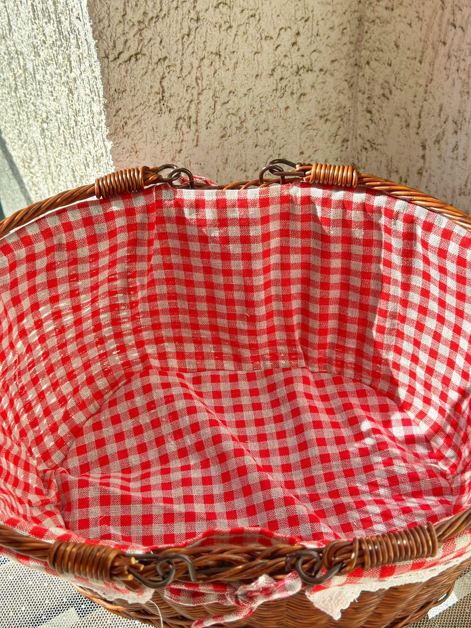 Adela Kahverengi Oval Piknik Sepeti