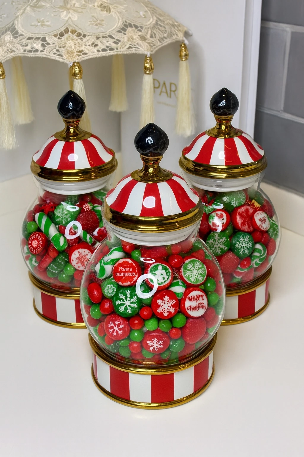 3 Lü Yeni Yıl  Cam  Kavanoz  Seti