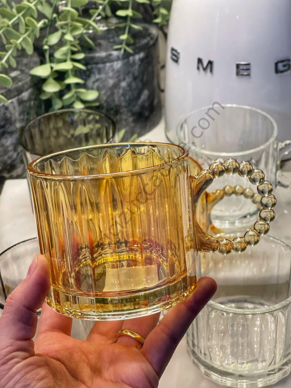 6 KİŞİLİK LUCA CAM BONCUK KUPA