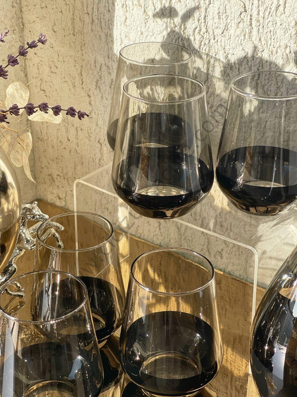 6 KİŞİLİK BLACK ORTA BOY SU/MEŞRUBAT BARDAĞI