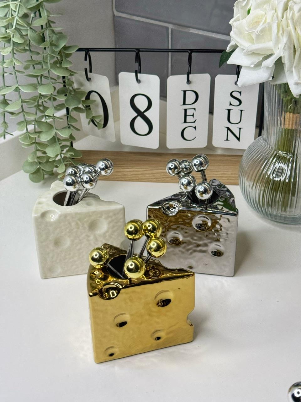 Kenzo Bunney Model Meyve / Kokteyl Çatalı Gold