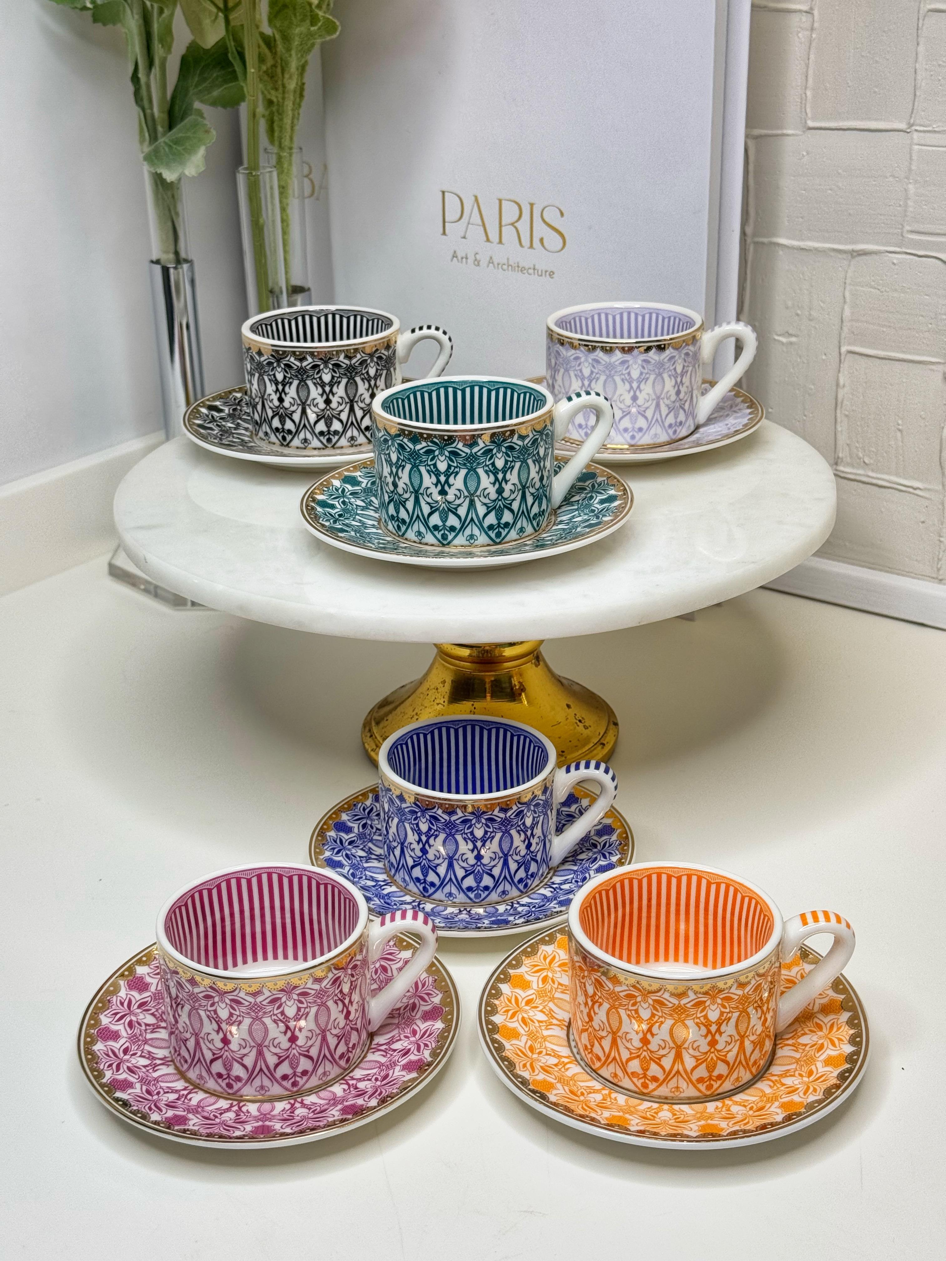 Festival 6 Kişilik Porselen Türk Kahvesi Fincanı