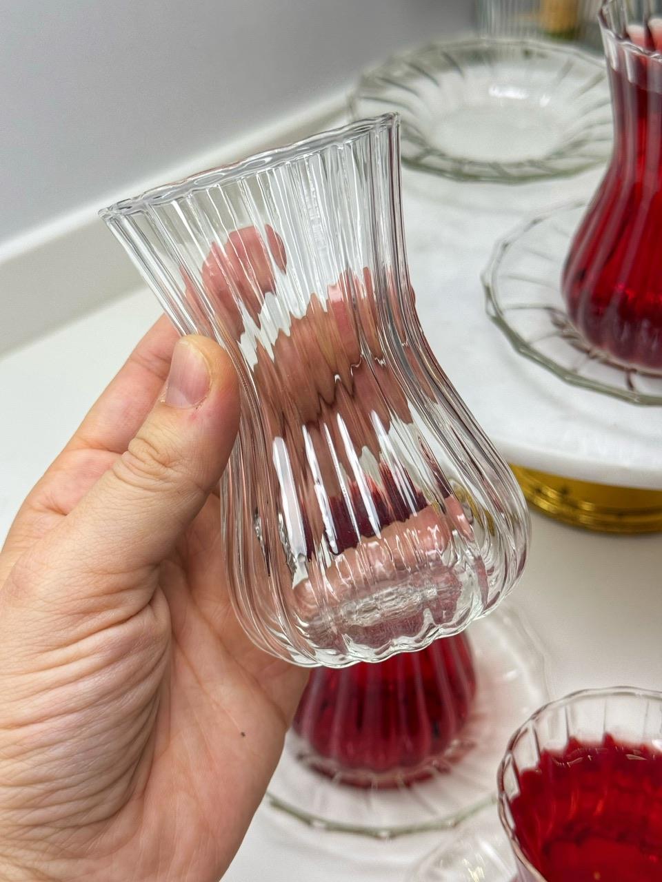 Plato 6 Kişilik 12 Parça Çay Takımı