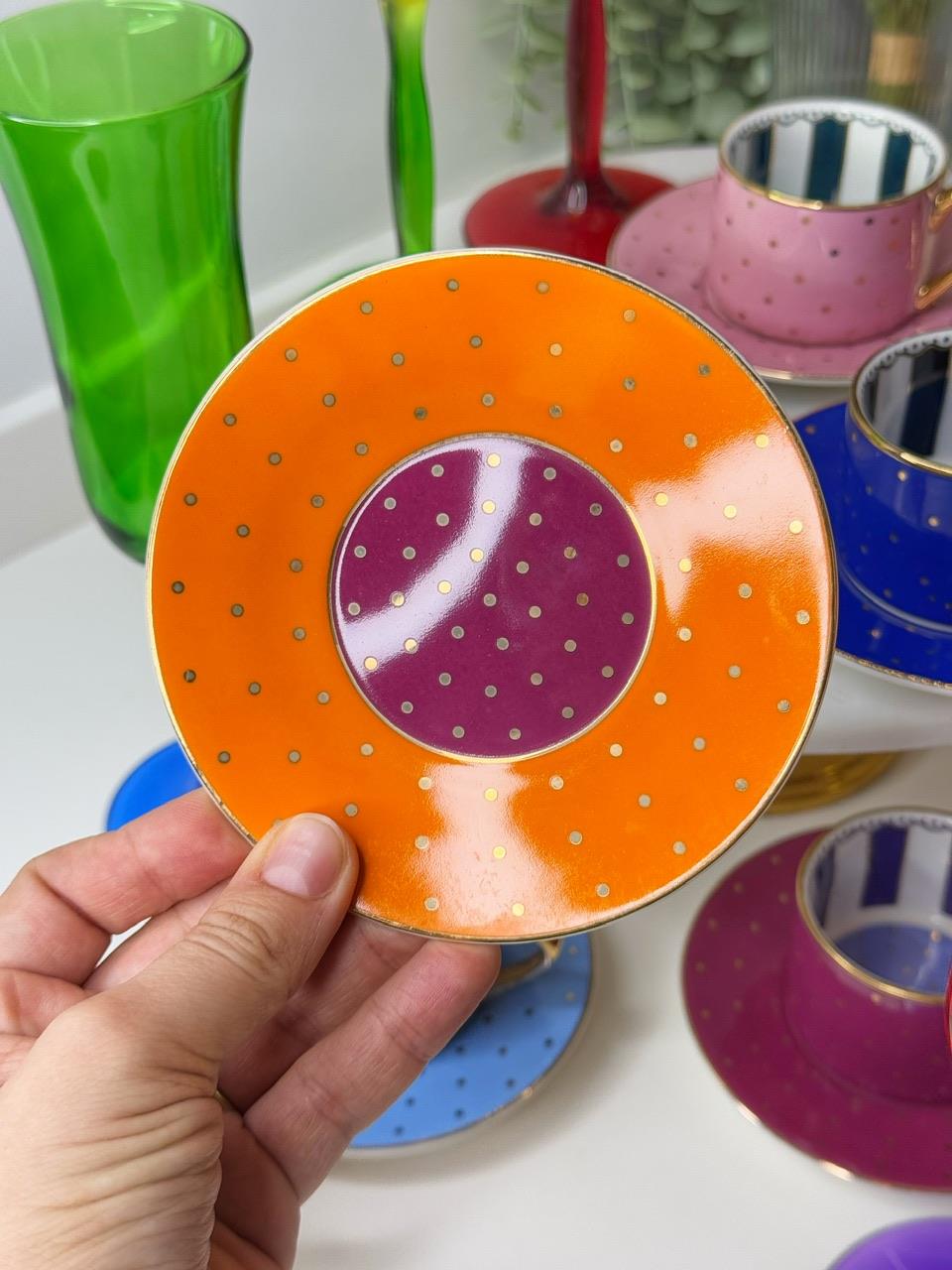 Karnaval 6 Kişilik Porselen Türk Kahvesi Fincanı