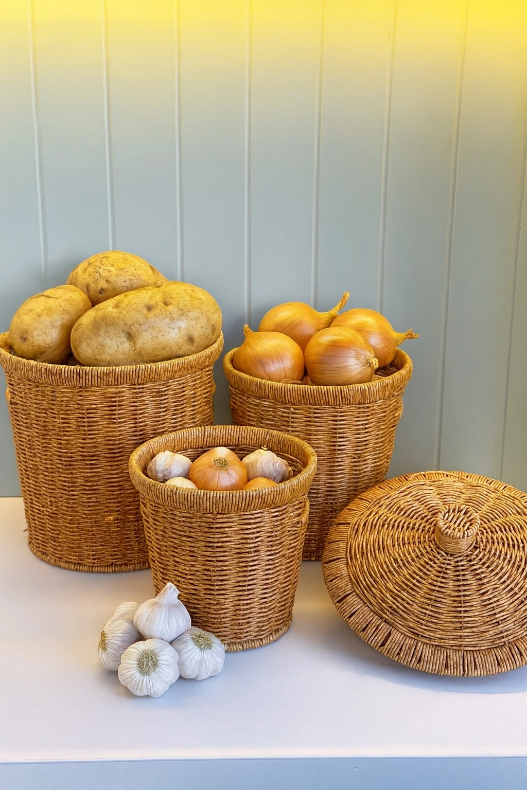 3'Lü Patates/Soğan/ Sarımsak Sepeti 