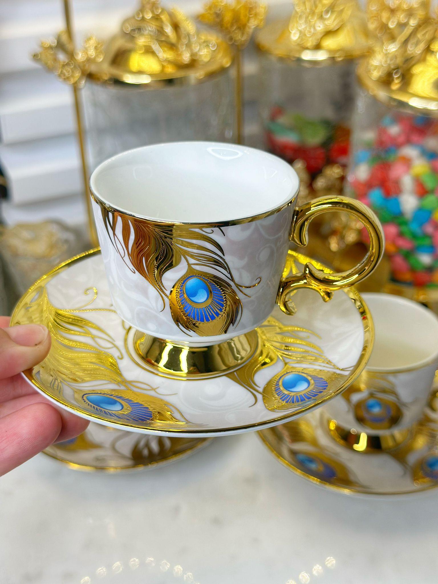 Loris 6 Kişilik Porselen Türk Kahvesi Fincanı