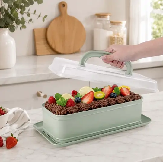 Sweetcase Kapaklı Kek Kalıbı Baton (yeşil)