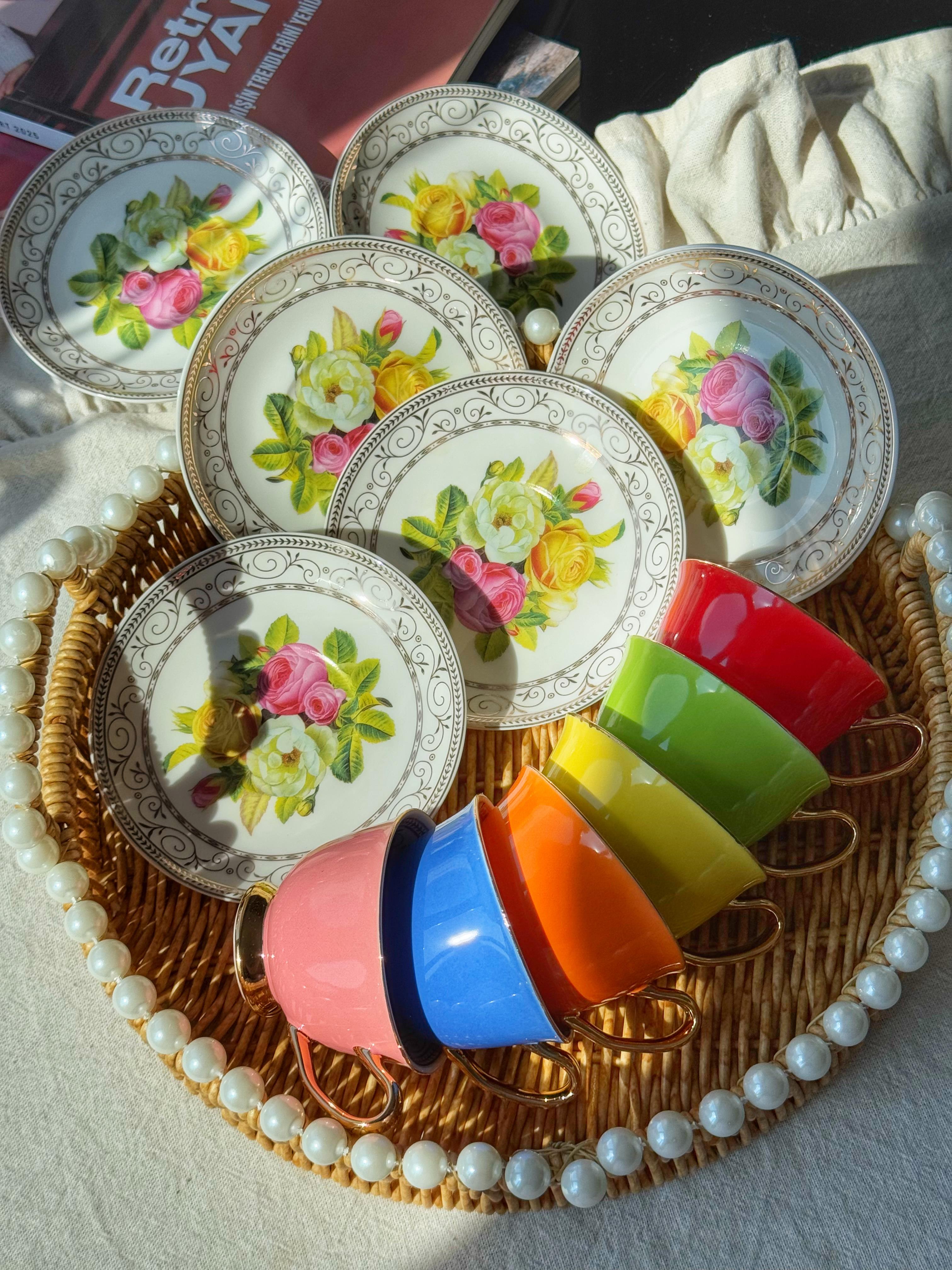 Larisa 6 Kişilik Türk Kahvesi Fincanı