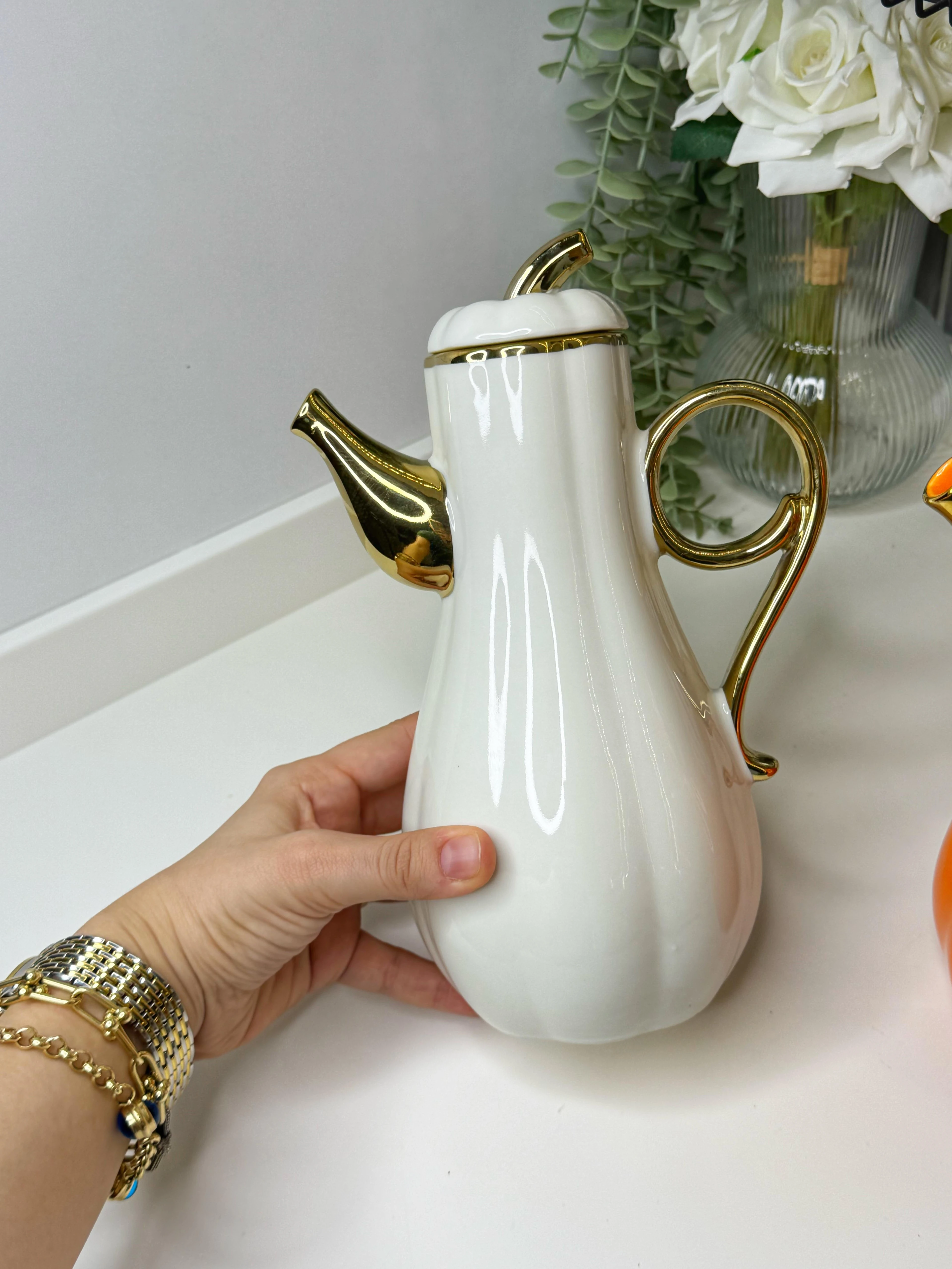 Beyaz Kabak Yağdanlık