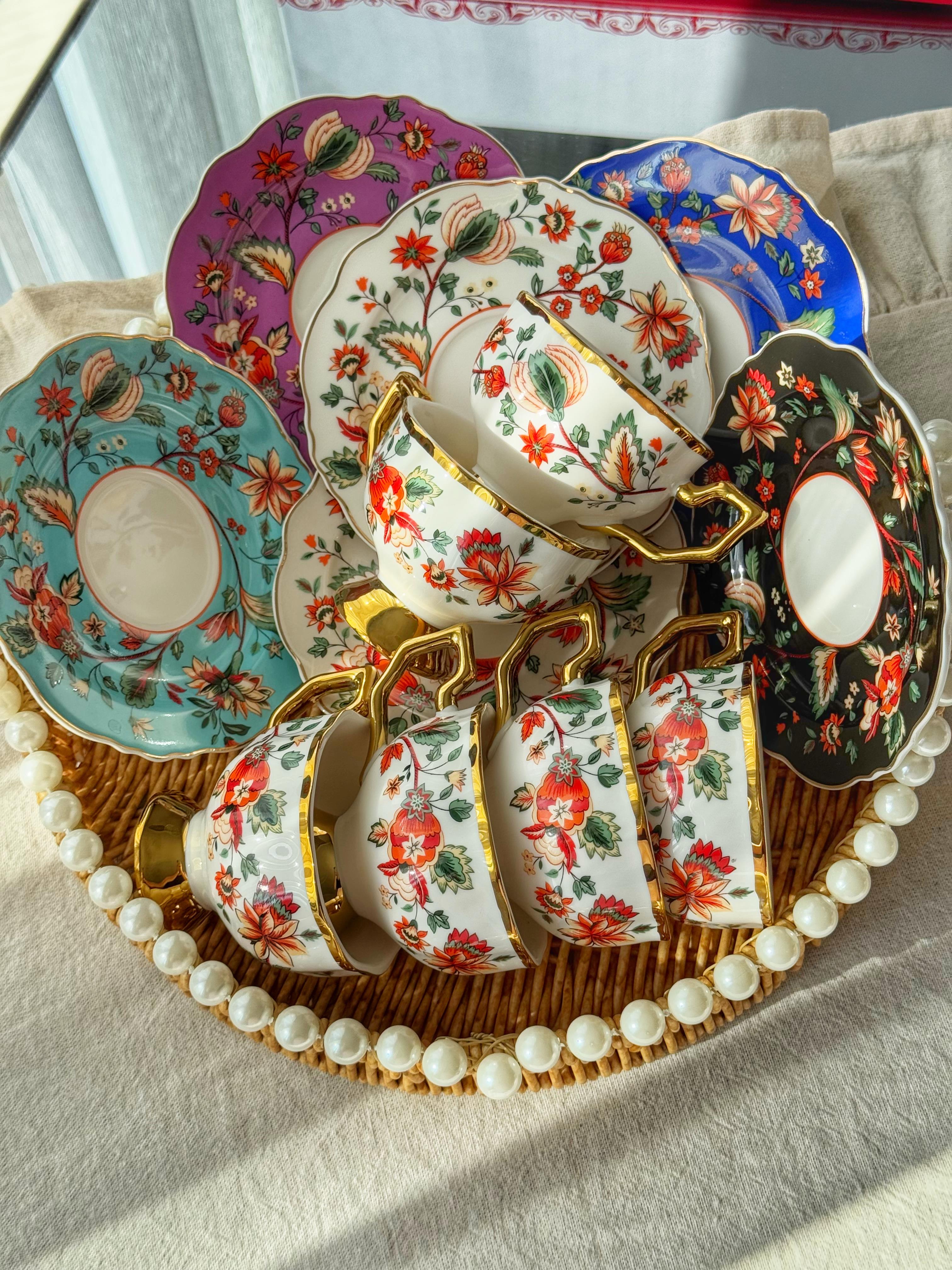 Sandra 6 Kişilik Porselen Türk Kahvesi Fincanı