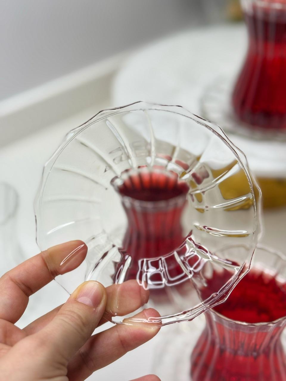 Plato 6 Kişilik 12 Parça Çay Takımı