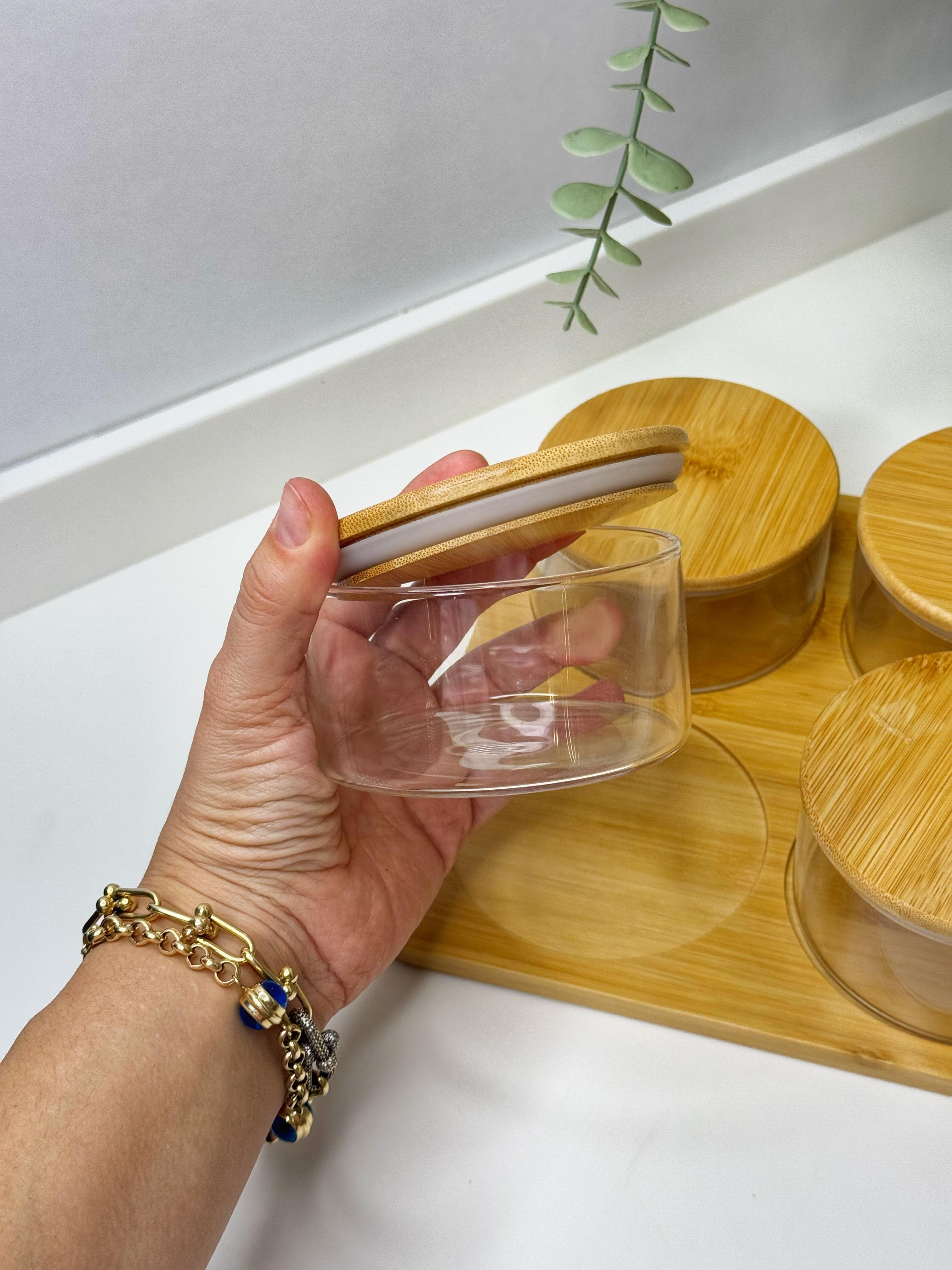 Purest Bambu Tepsili Cam Kahvaltılık