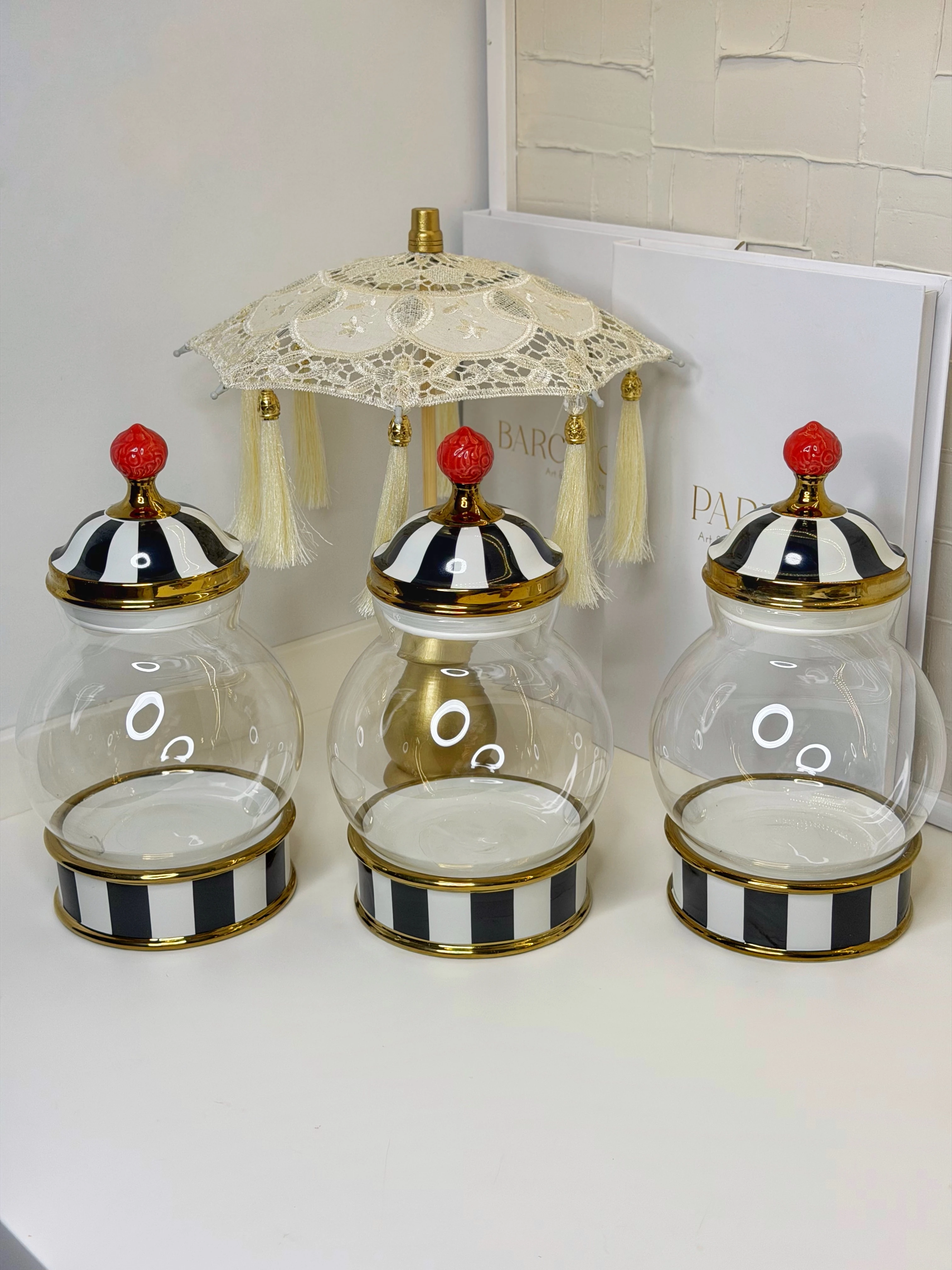 Etro 3 Lü Cam Kavanoz Seti