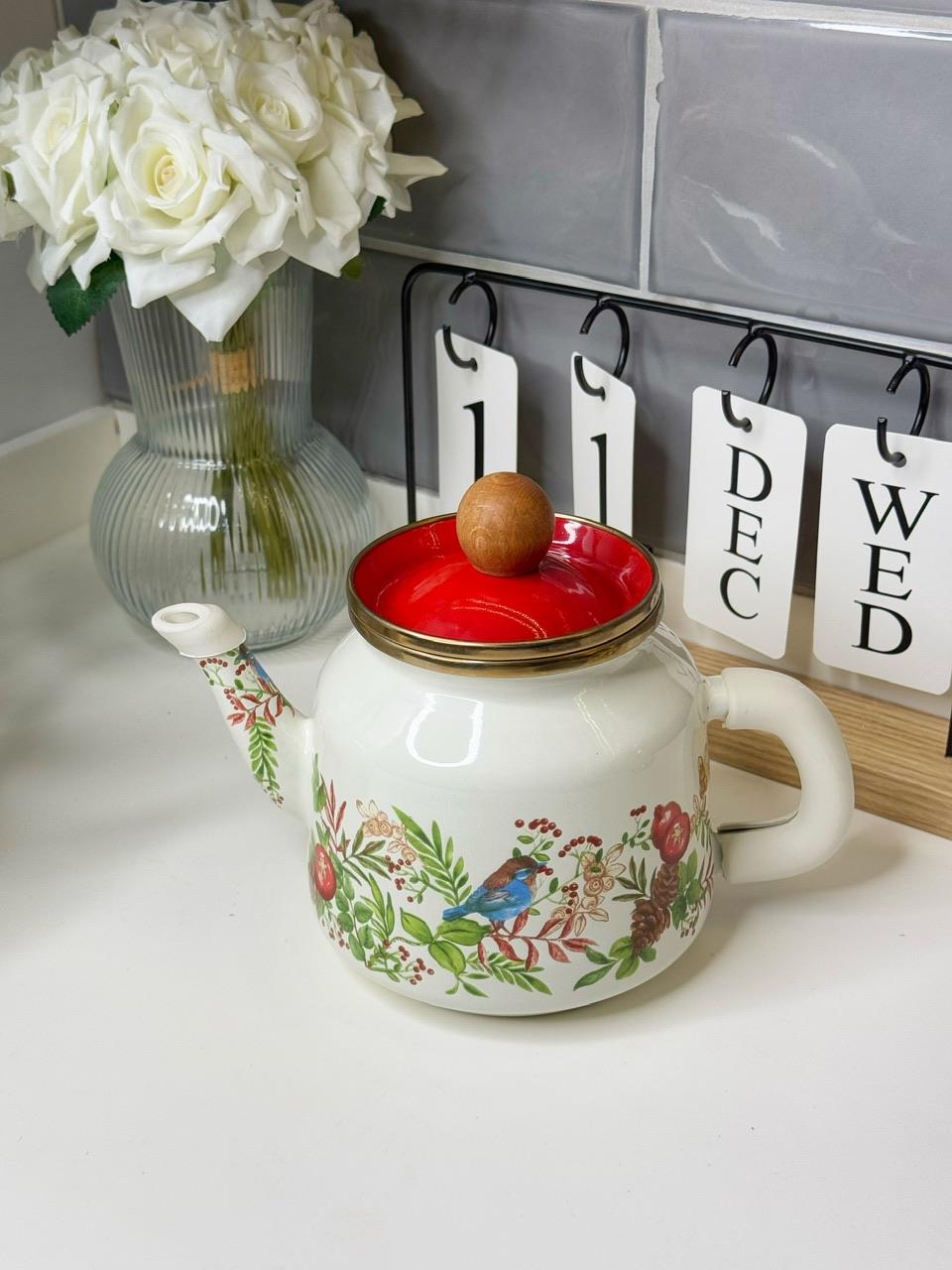 Mia Nar Model Emaye Çaydanlık