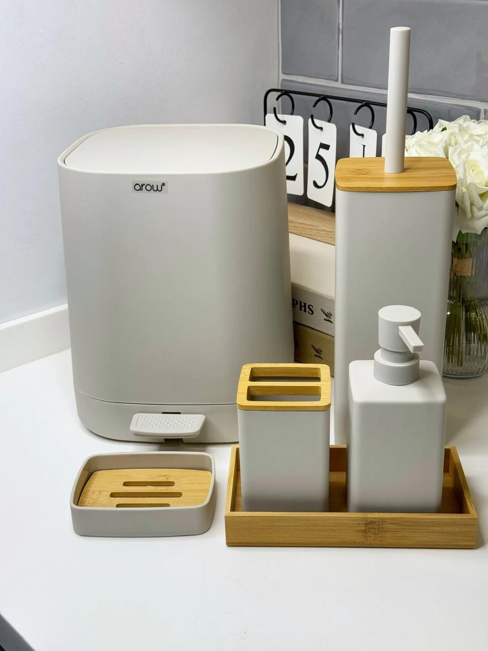 Moi 6 Parça Banyo Seti Krem