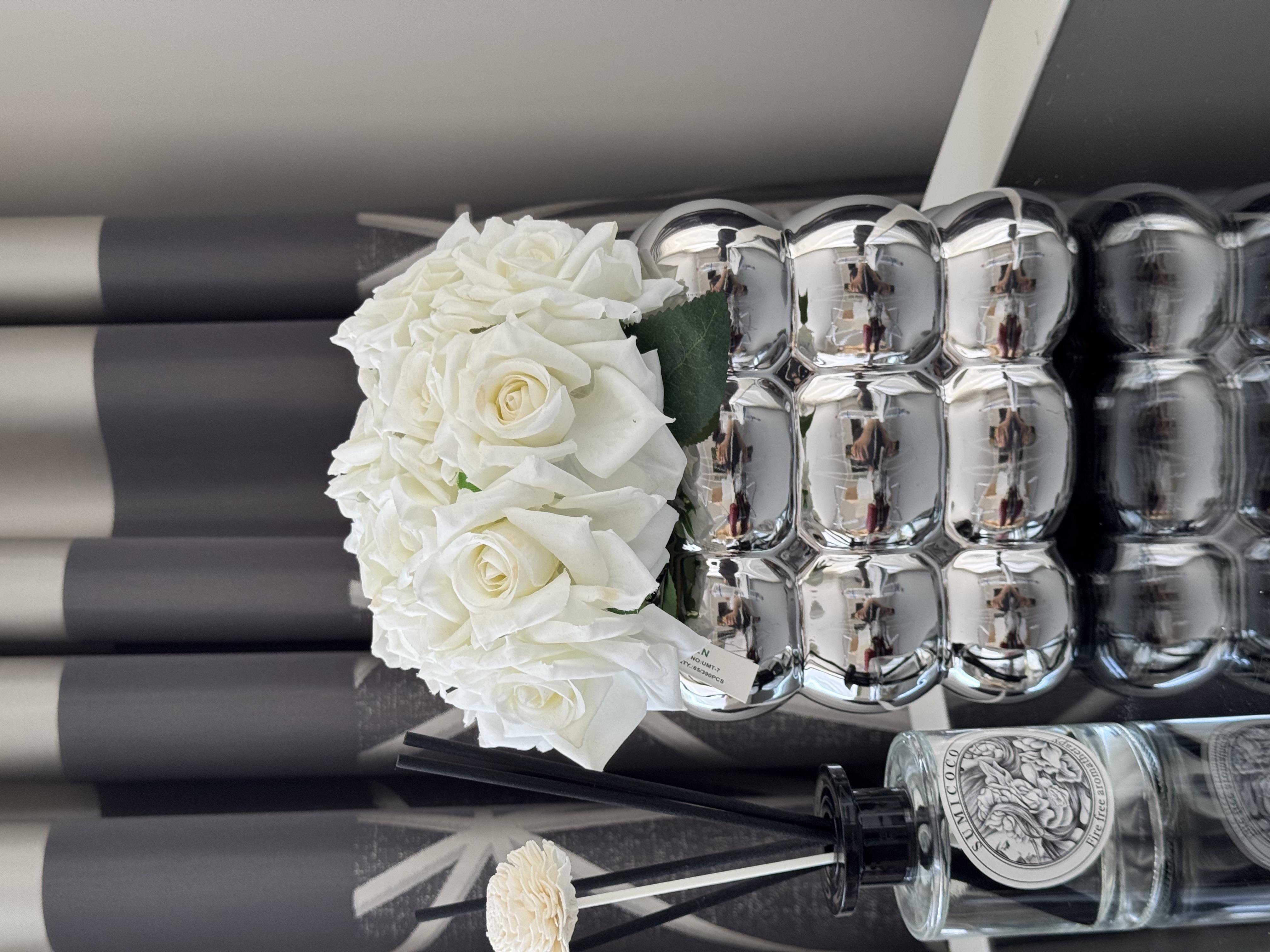 Bubble Gümüş Çanta Vazo