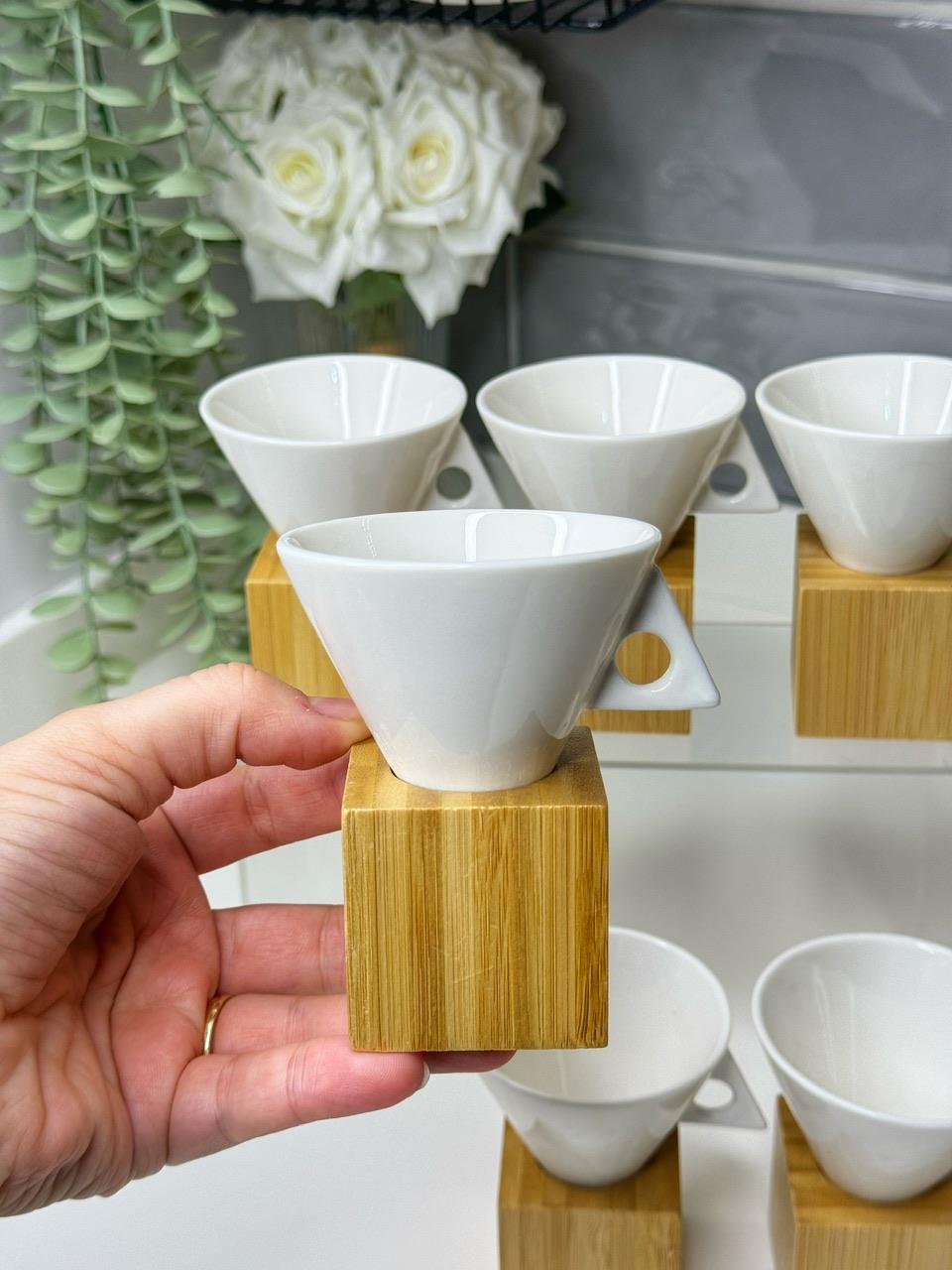 Konik 6 Kişilik Porselen Türk Kahvesi Fincanı