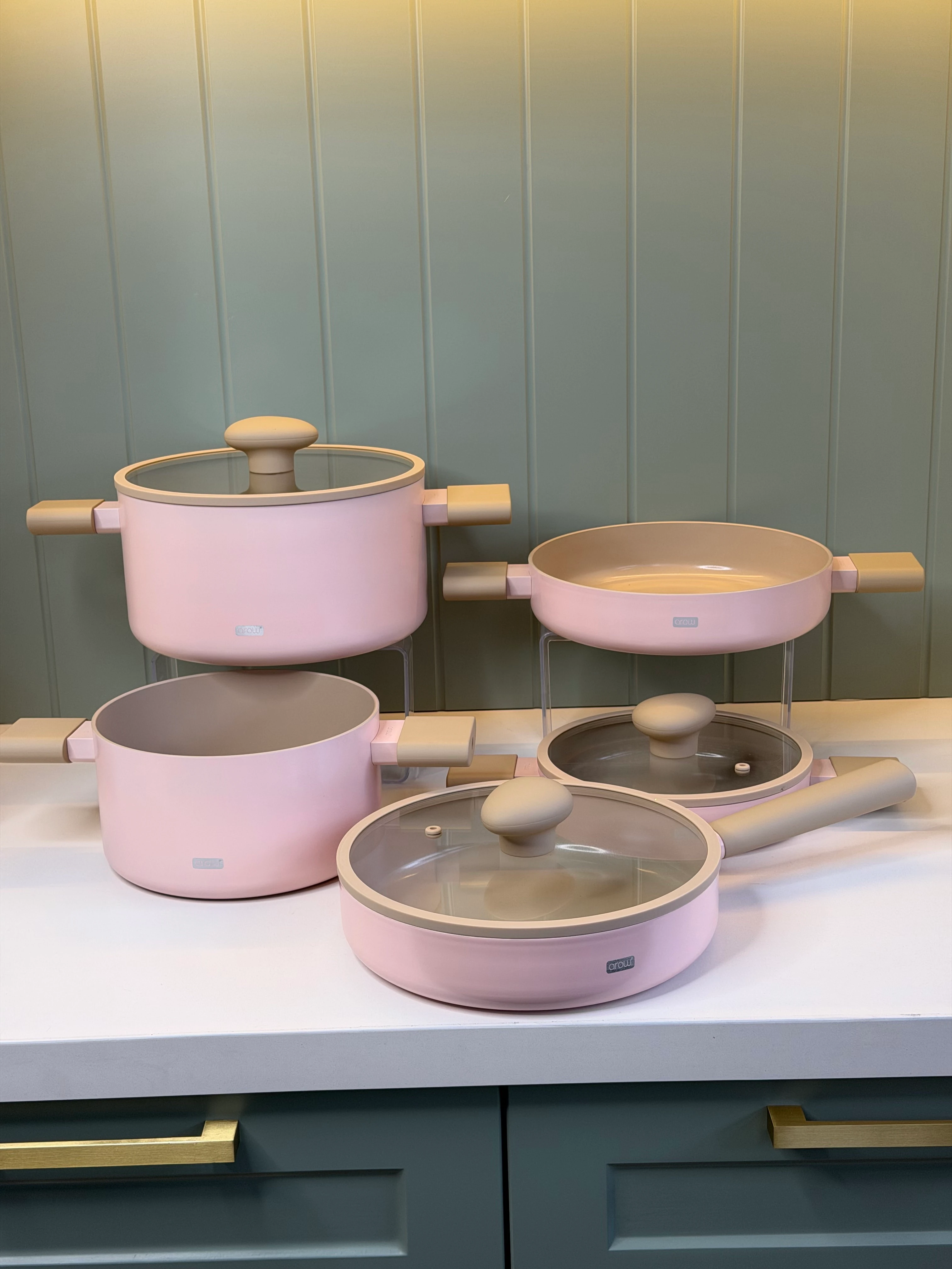 Cooker Prof 8 Parça Tencere Seti Pembe