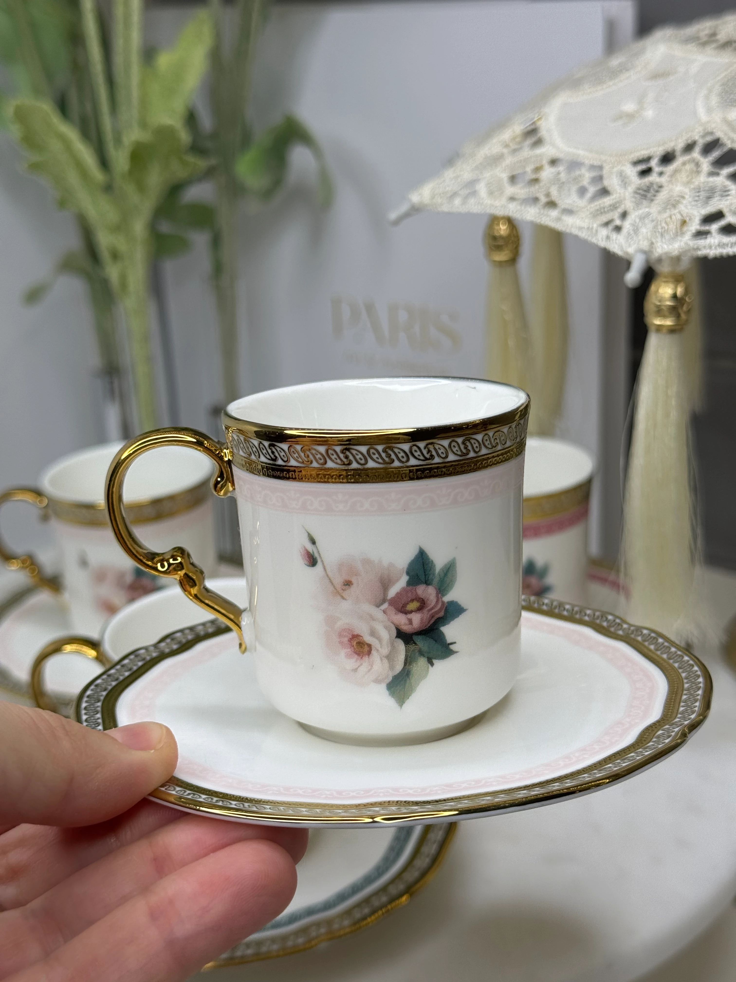 Rosam 6 Kişilik Porselen Türk Kahvesi Fincanı