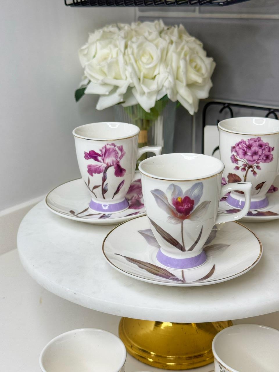 Begonvil 6 Kişilik Türk Kahvesi Fincanı