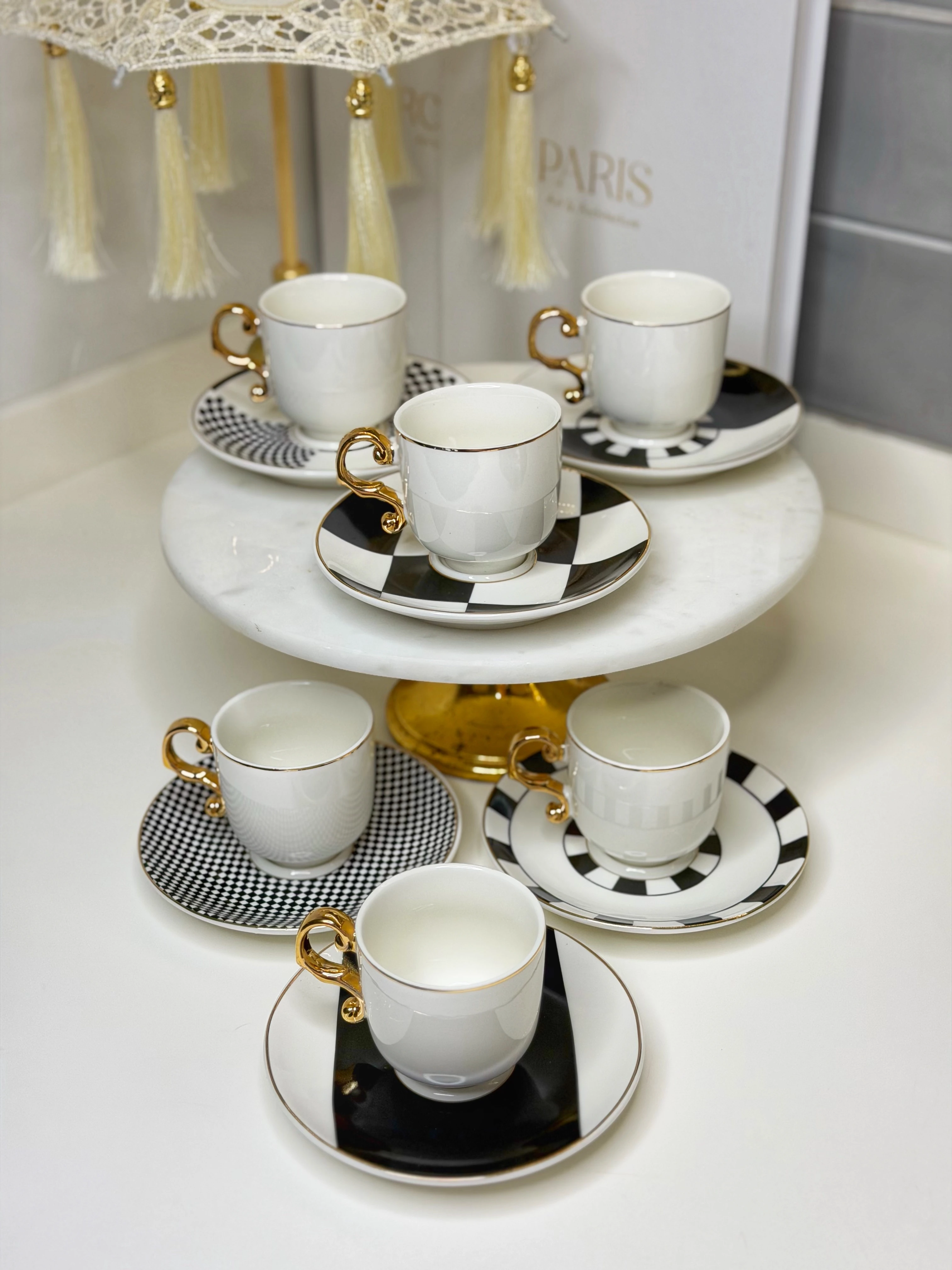 Baw Porselen 6 Kişilik Türk Kahvesi Fincanı