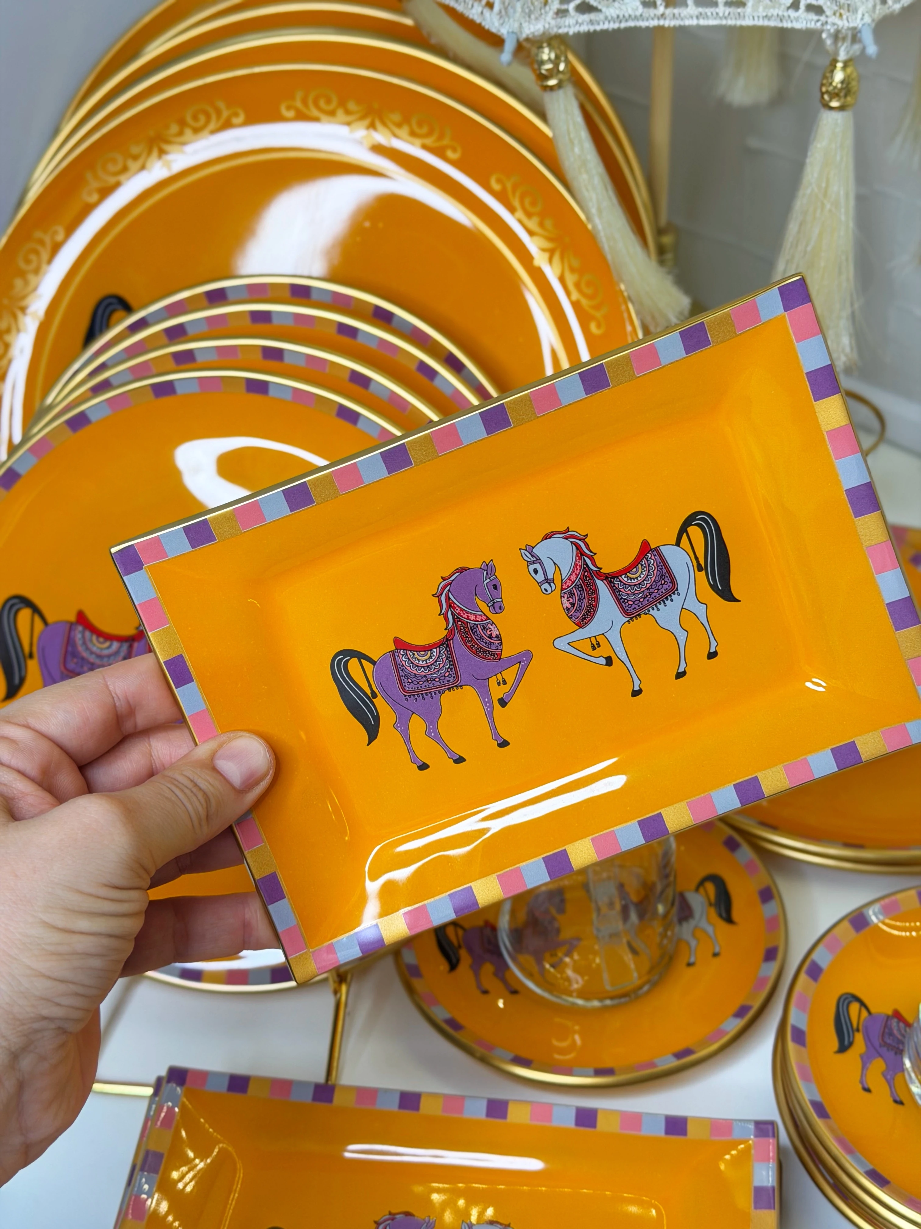 Hrms 6 Kişilik 36 Parça Çay Kahvaltı Takımı