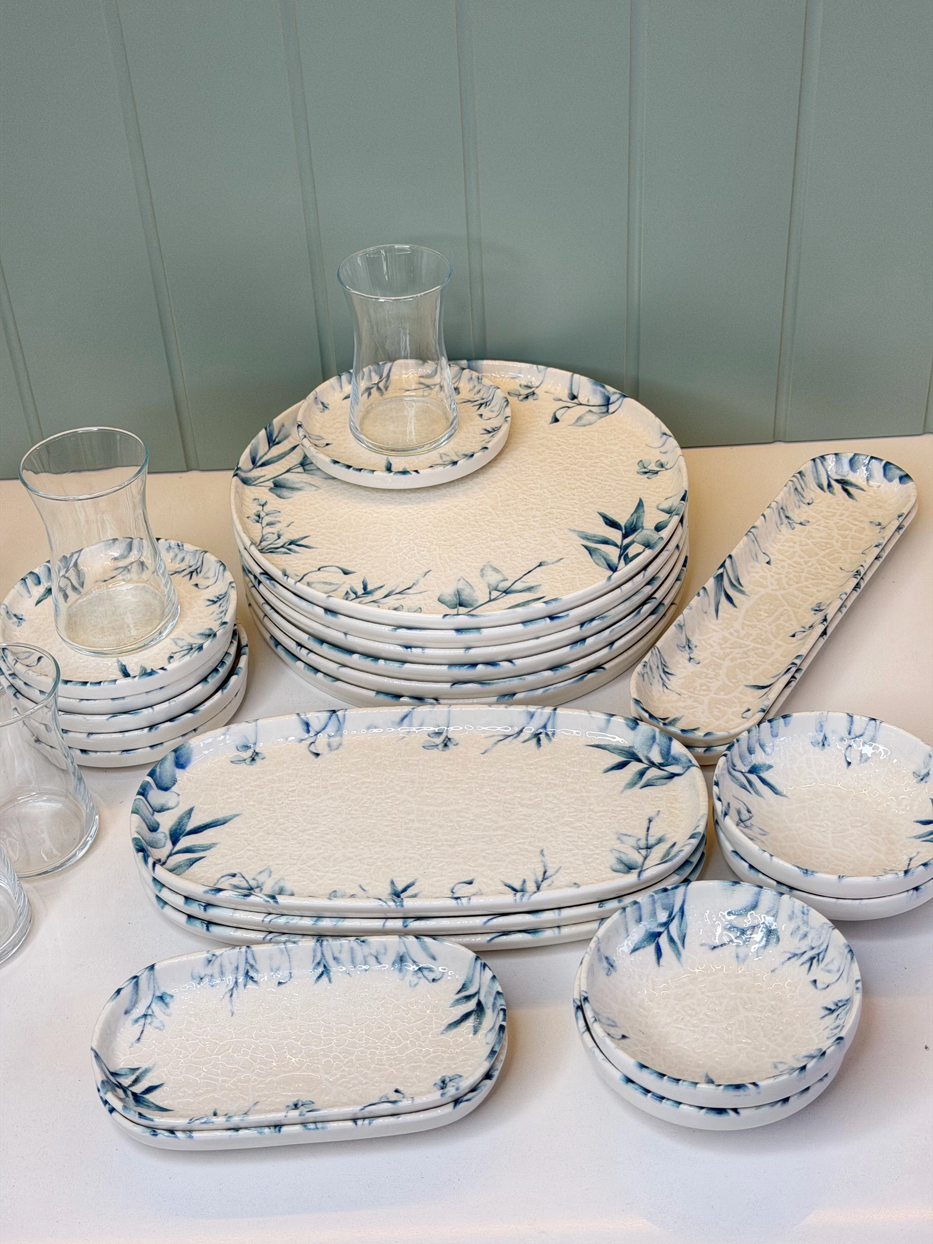 Anna 29 Parça 6 Kişilik Porselen Kahvaltı Takımı 