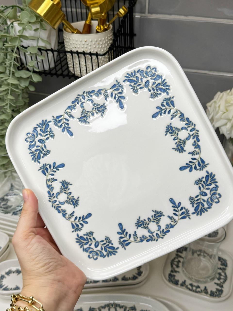 Chester 29 Parça 6 Kişilik Kare Tabaklı Kahvaltılık